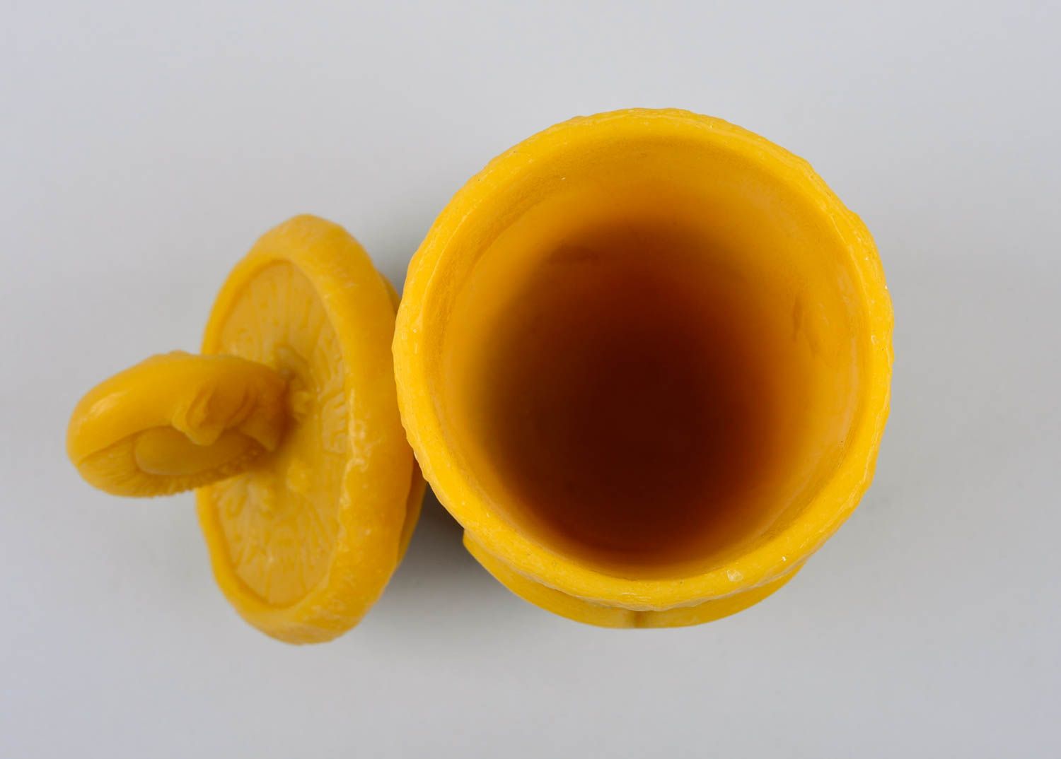 Красивый стакан ручной работы столовая посуда Овен экологическая посуда из воска фото 5