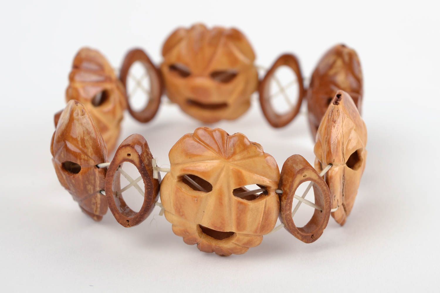 Handmade bracelet wooden jewelry homemade jewelry bead bracelet gifts for women photo 3