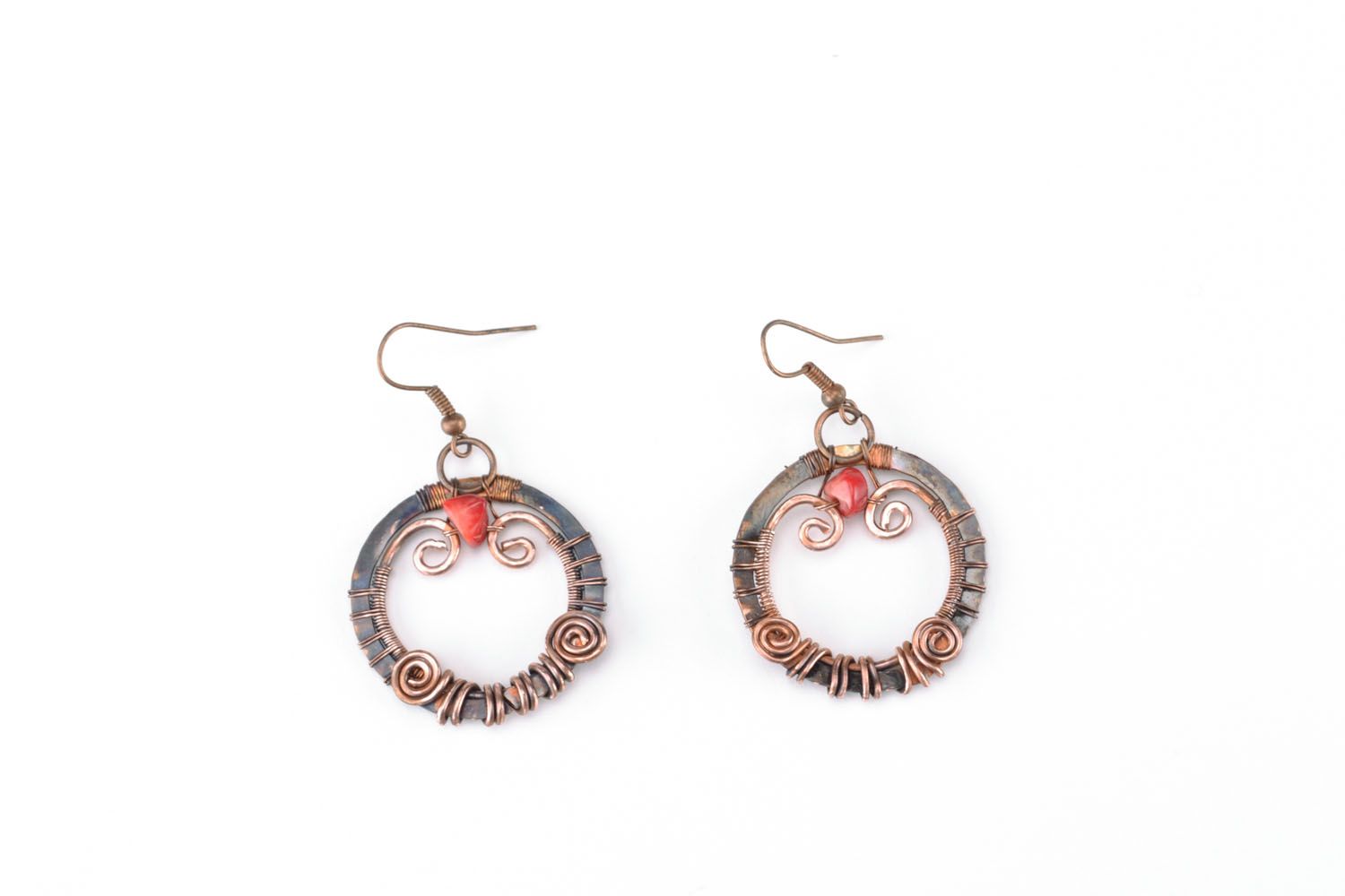 Earrings made of copper photo 1