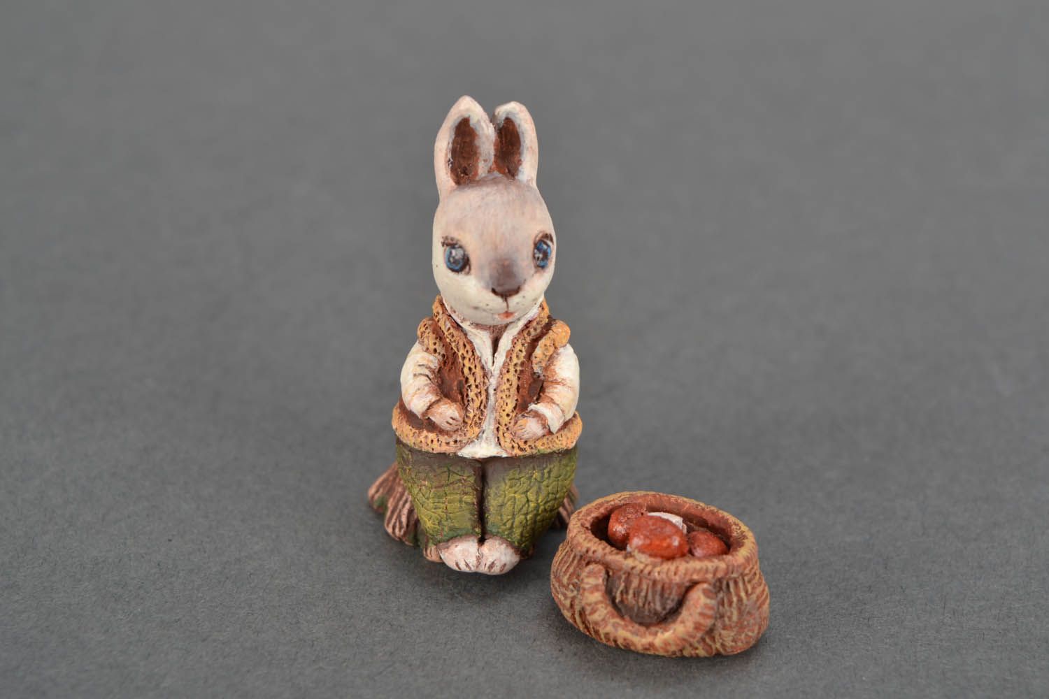 Small clay figurine Hare photo 5