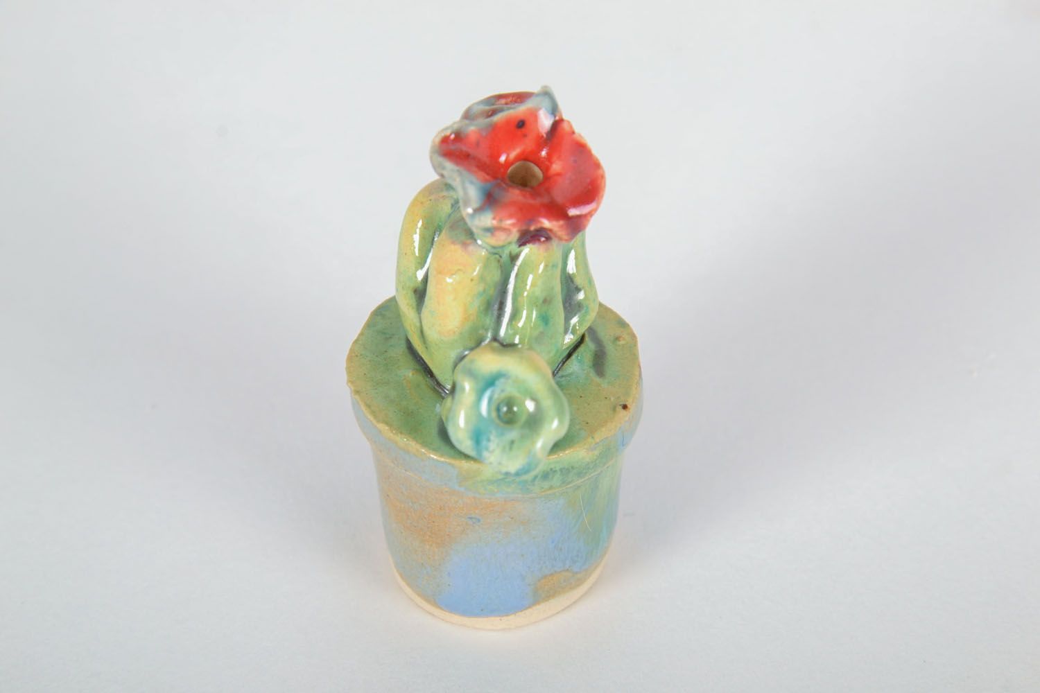 Figura de cerámica en miniatura Cacto foto 3