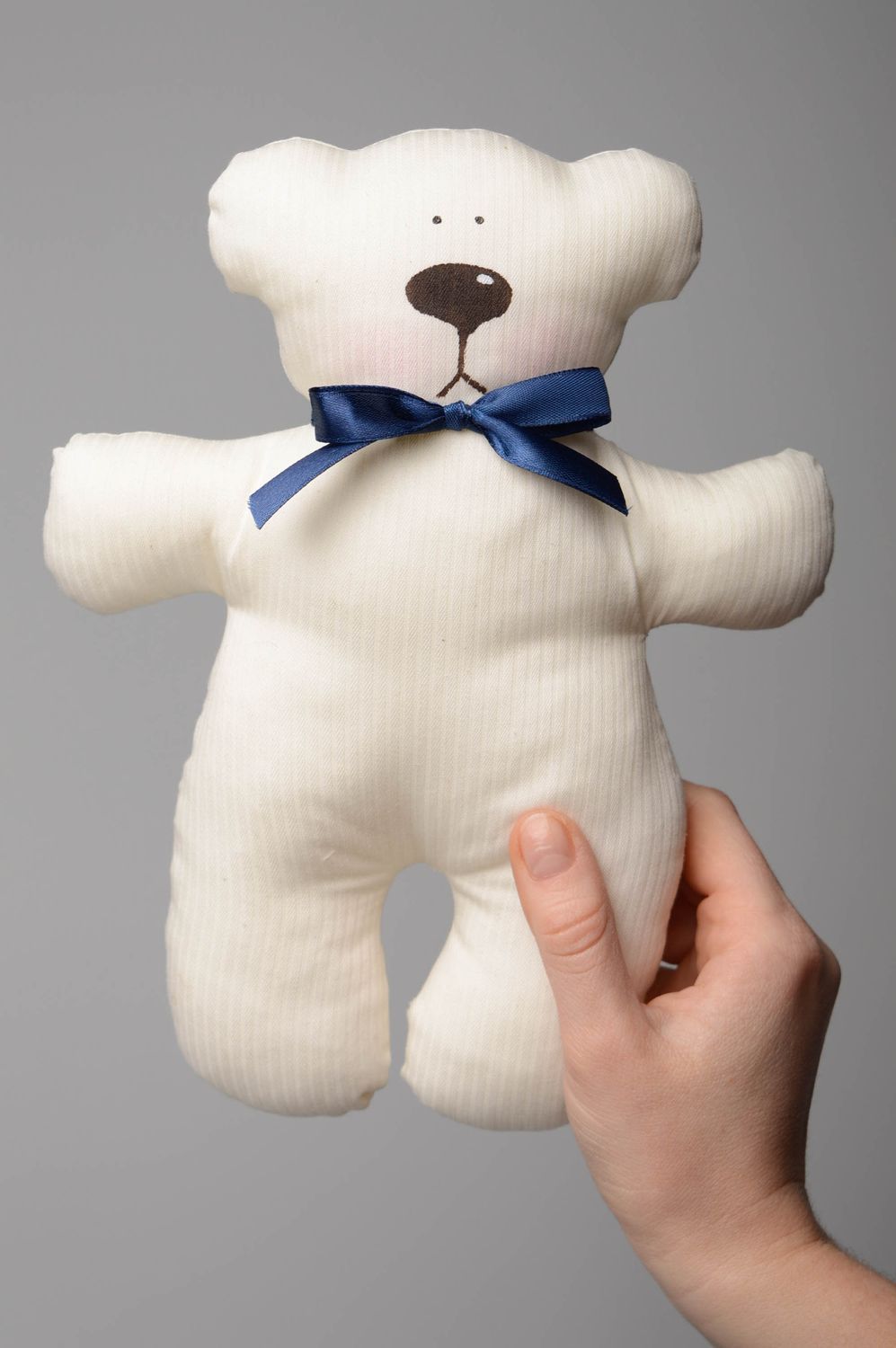 Мягкая игрушка из ткани ручной работы Большой белый медведь фото 4
