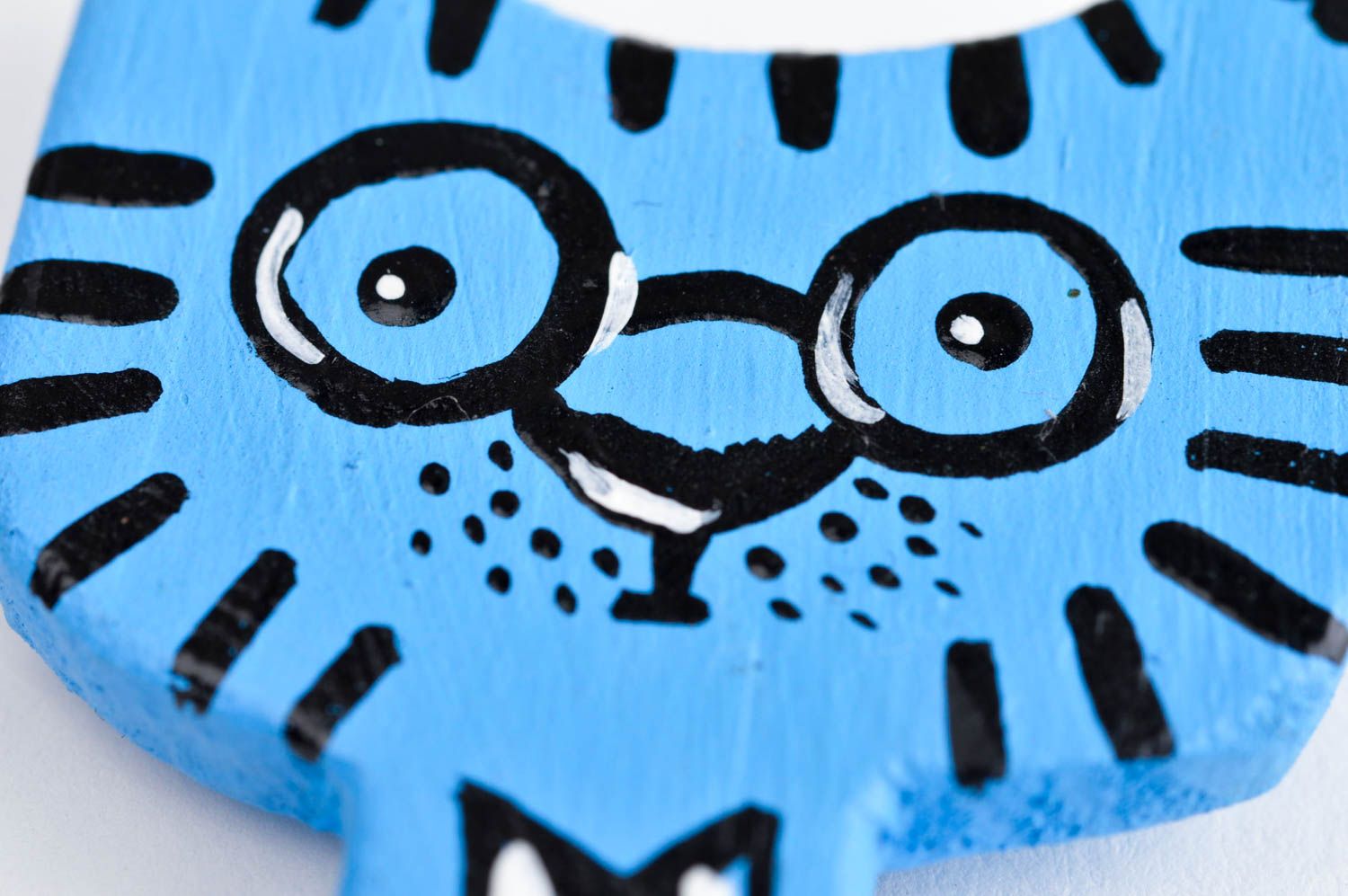 Handgemachte Brosche Modeschmuck Katze Accessoire für Frauen blau Brosche Tier foto 5