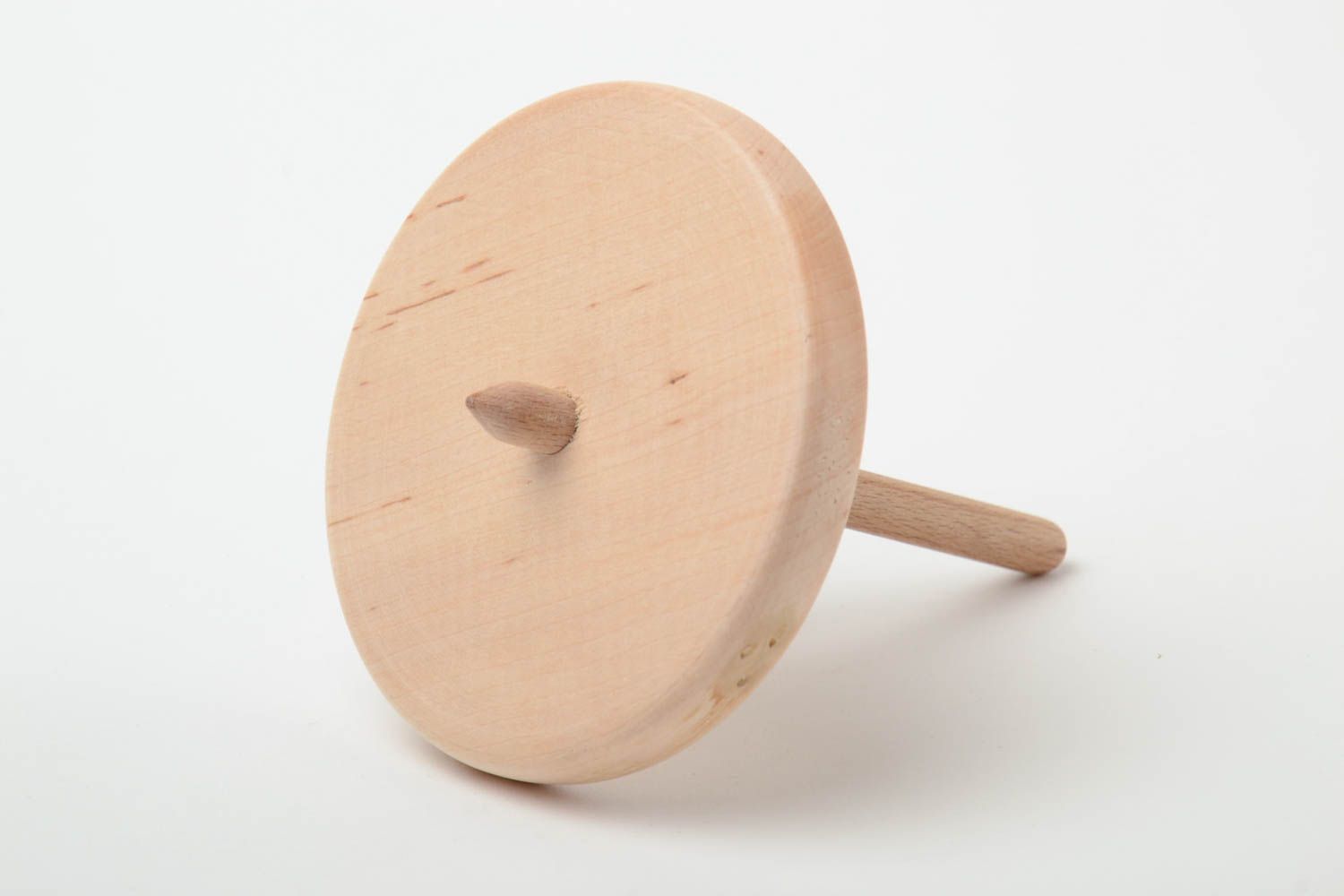 Gedrechselter geschliffener handmade Kreisel aus Holz für Entwicklung der Feinmotorik  foto 4