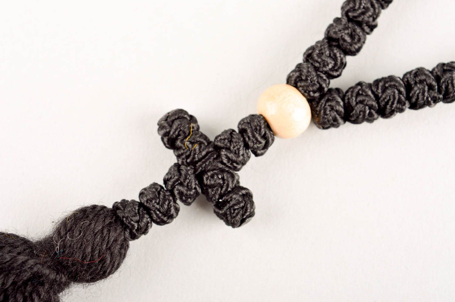 Kette Rosenkranz handmade Gebetskette Christen Perlenkette Christ mit 100 Knoten foto 3