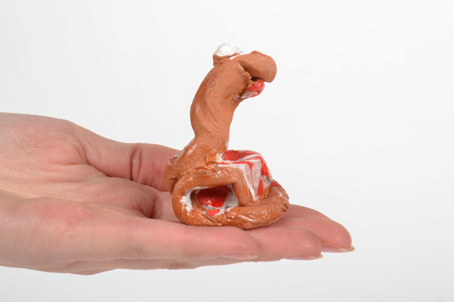 Homemade clay statuette Snake photo 5