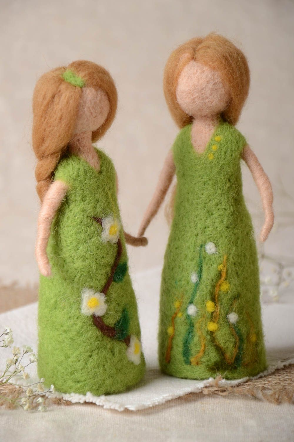 Muñecas artesanales de lana juguetes para decorar la casa regalo para niñas foto 1