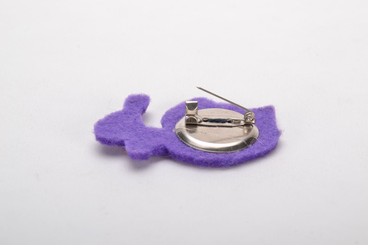 Broche originale en forme de Chat violet photo 4