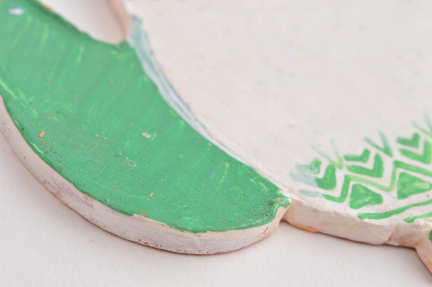 Imán de cerámica artesanal regalo original elemento decorativo tetera verde foto 5