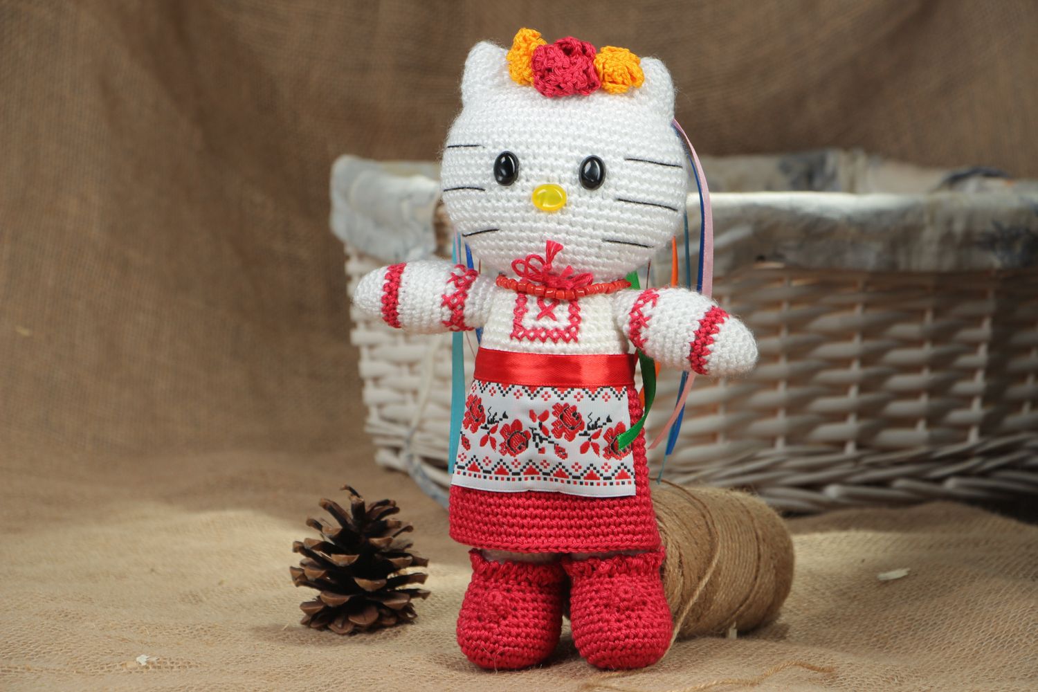 Crochet toy in national costume photo 5