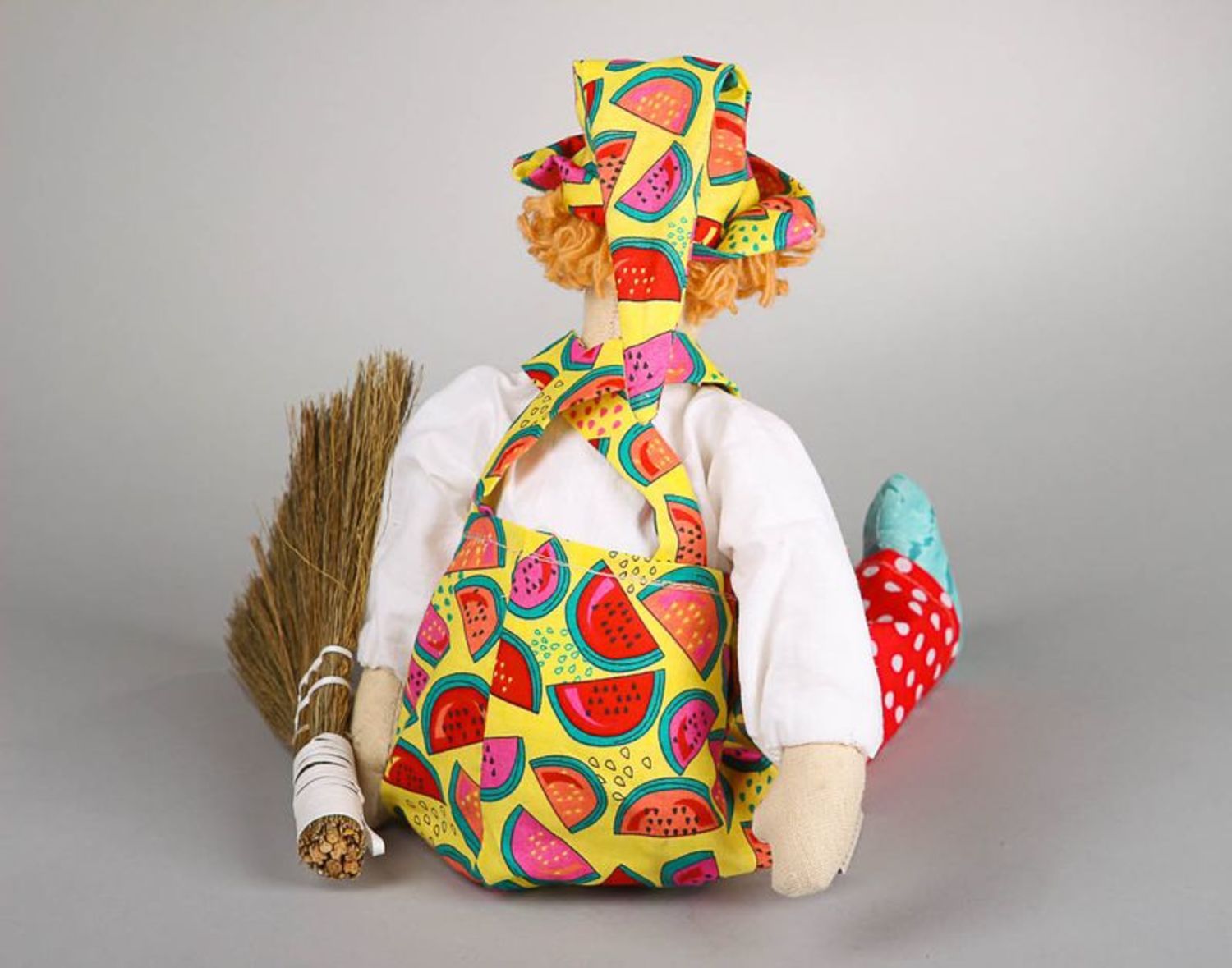 Author's doll Brownie with a broom photo 5