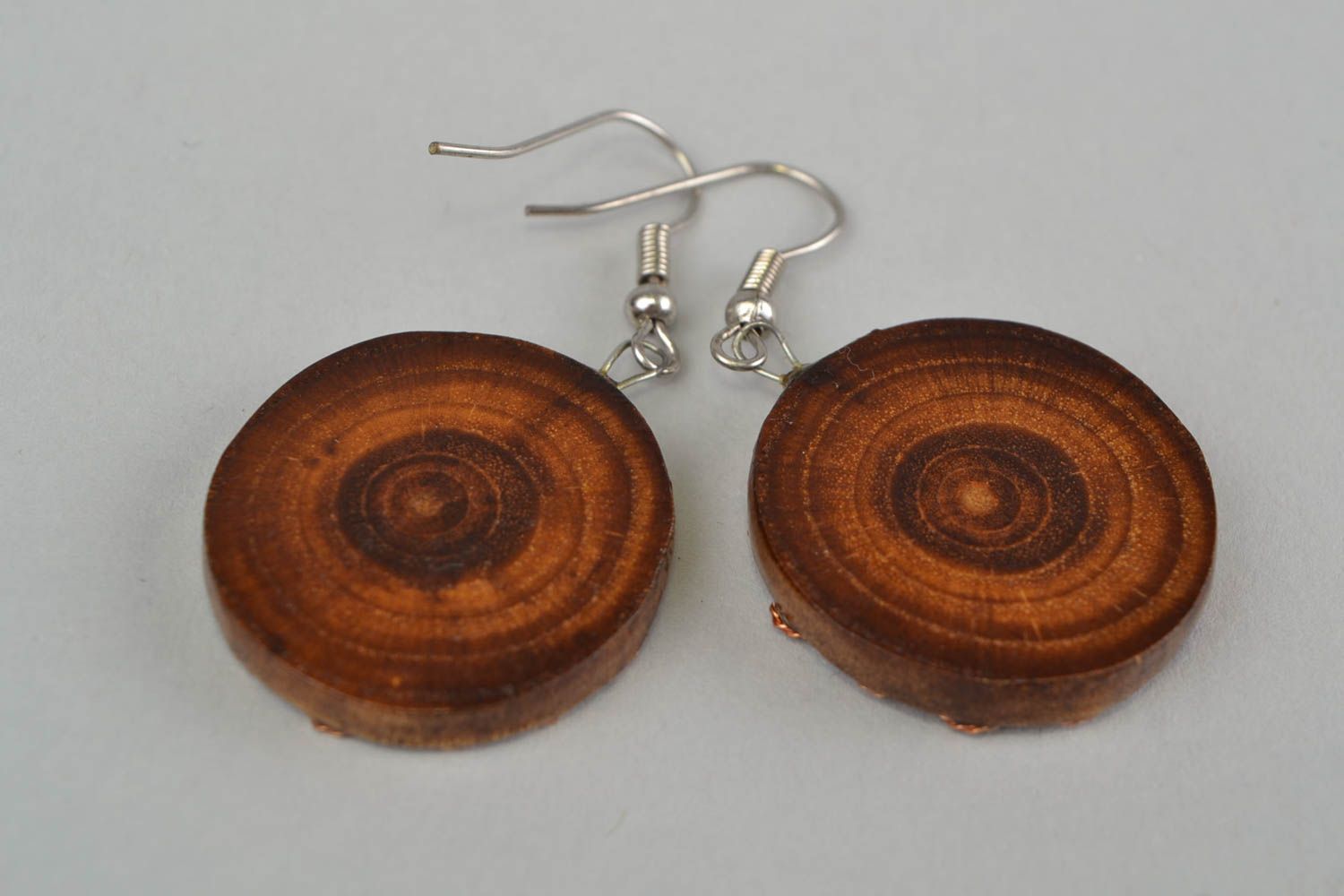 Ohrringe handmade Ohrringe aus Holz  ausgefallener Ohrschmuck Schmuck aus Holz foto 5
