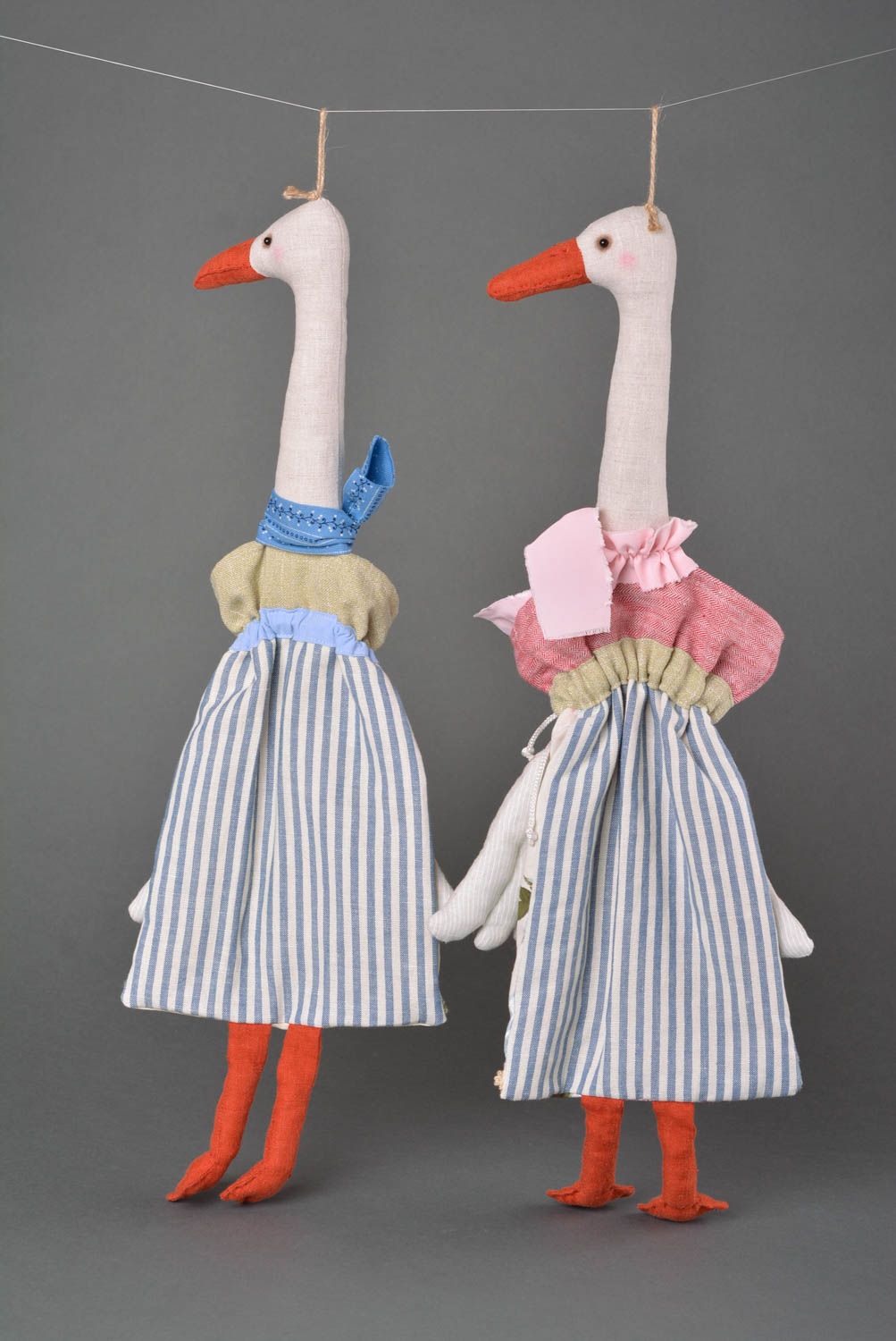 Tüten Halter handmade Aufbewahrer für Tüten originelle Puppen aus Stoff 2 Stück foto 2