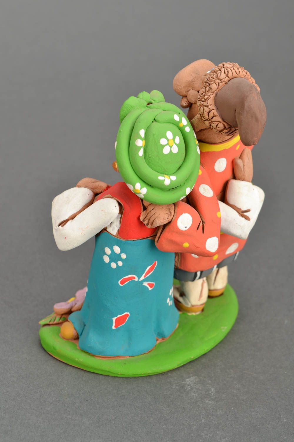 Homemade clay statuette Family Couple photo 5