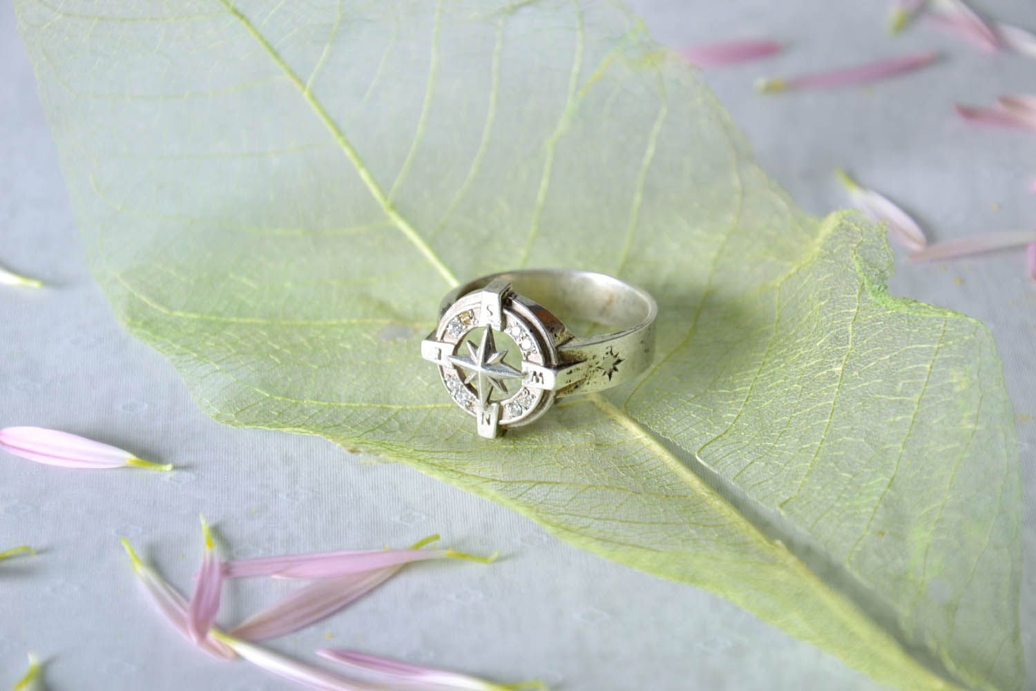 Silber Ring mit Steinen foto 1