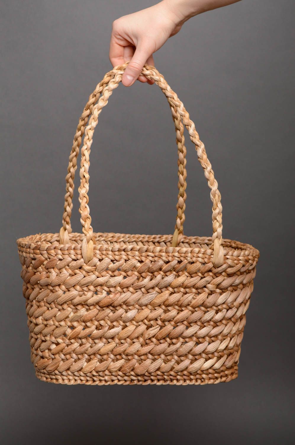 Eco friendly reedmace basket purse photo 5