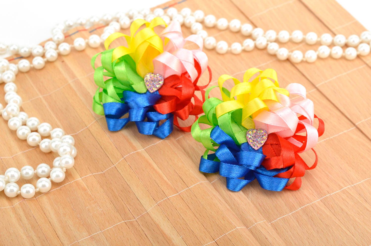 Beautiful handmade childrens hair scrunchie hair tie accessories for girls photo 1