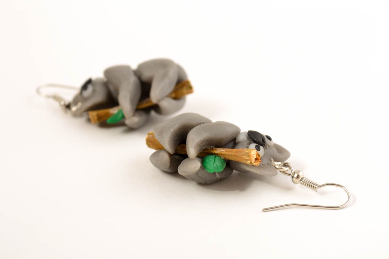 Handmade Ohrringe für Damen Schmuck Ohrhänger Polymer Clay Schmuck Koalas foto 4