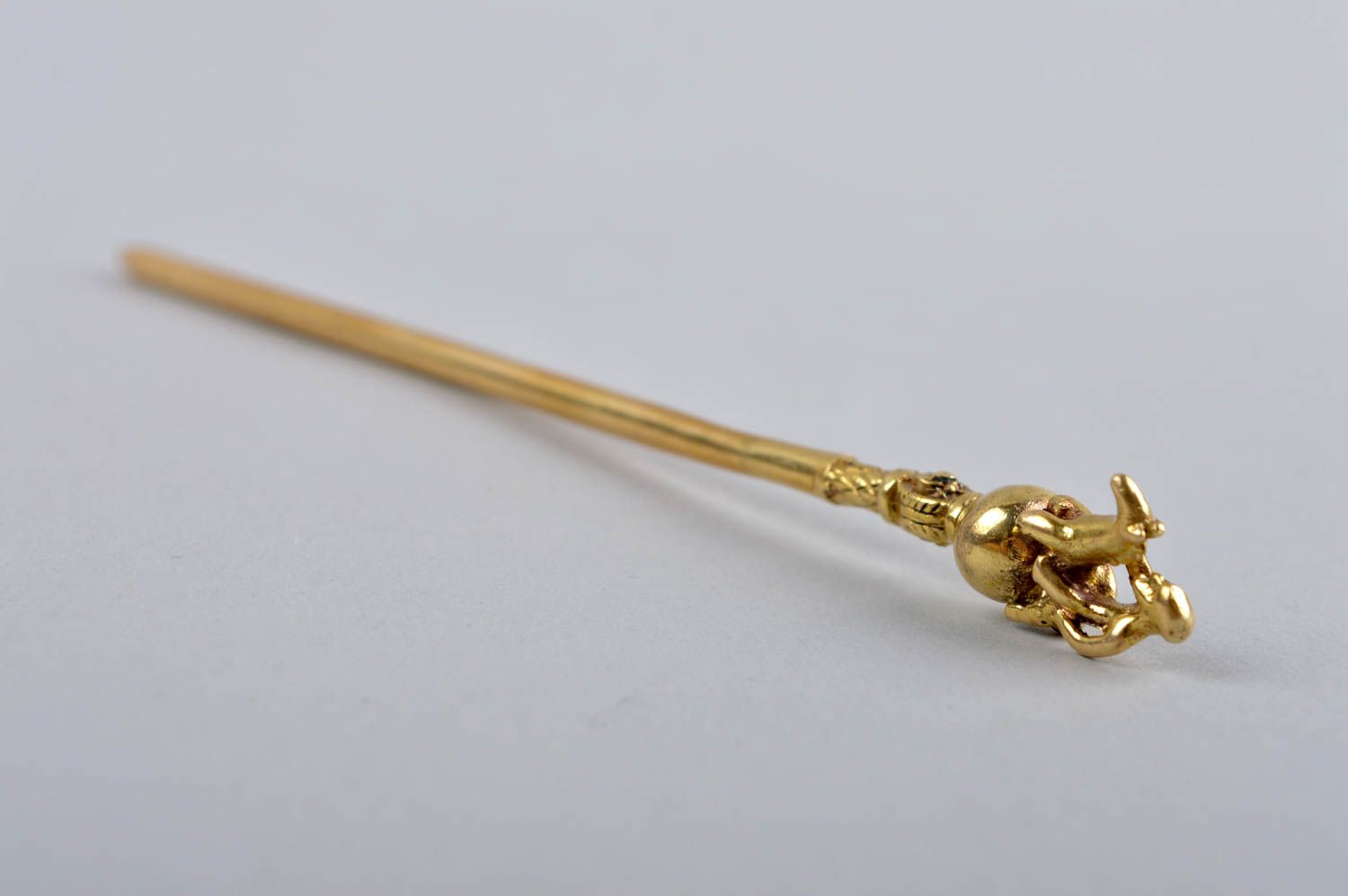 Handmade brass hair stick unusual beautiful hair stick designer accessory photo 3