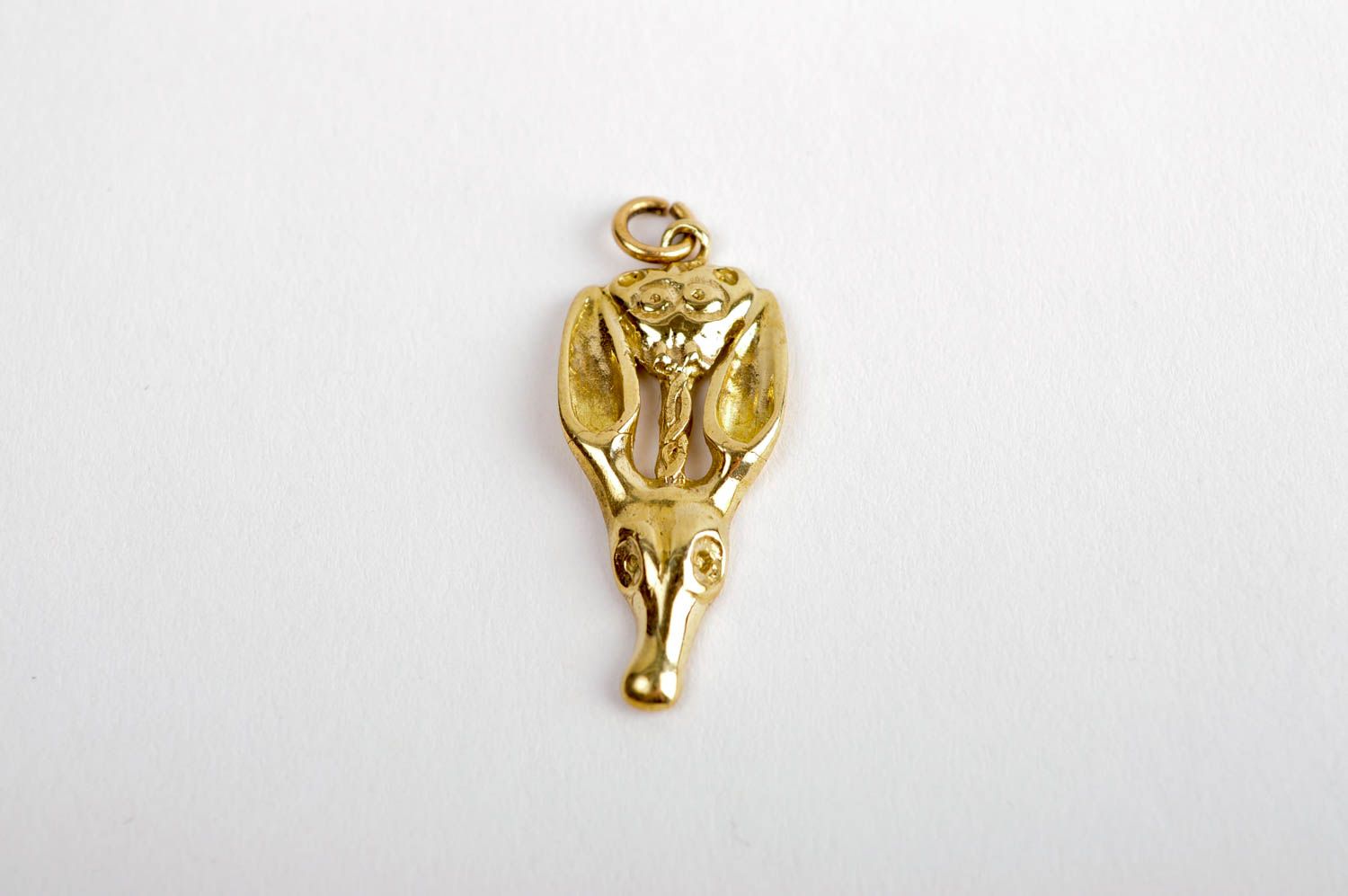 Handmade metal jewelry unusual neck pendant stylish brass pendant gift photo 2