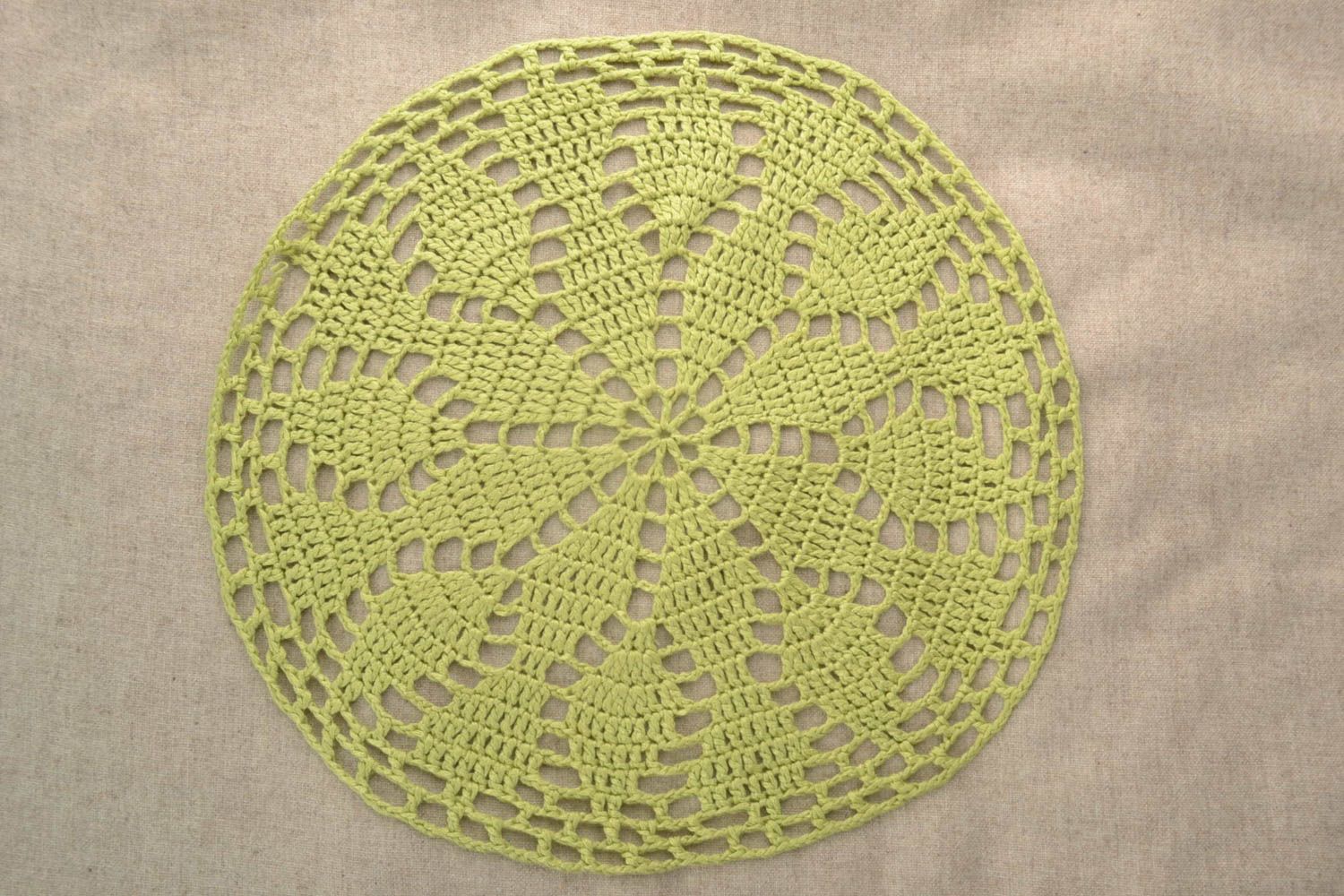 Beautiful handmade crochet lace napkin home textiles decorative use only photo 1