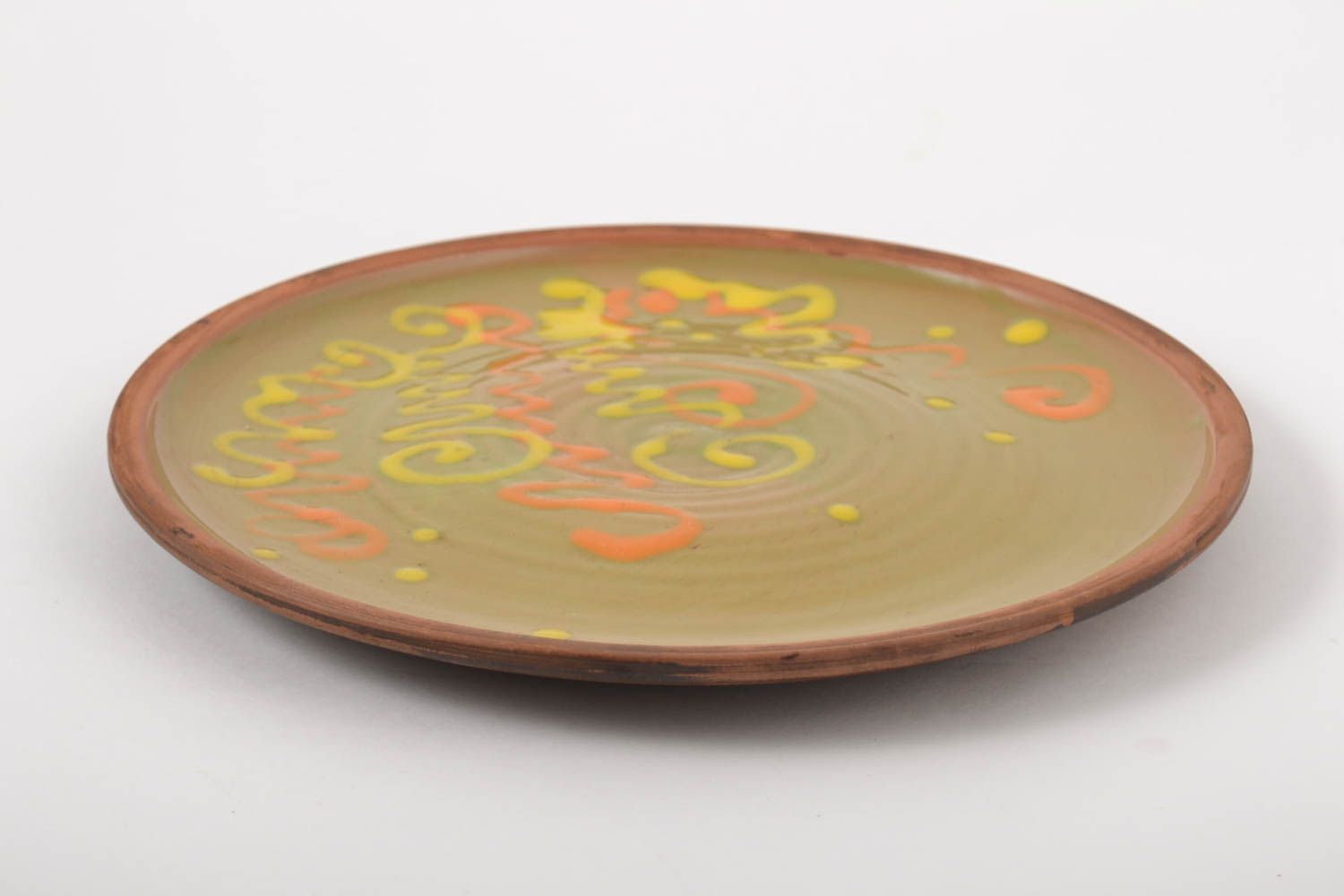 Geschirr bunt handmade Teller modern mit Bemalung Teller Keramik originell  foto 4