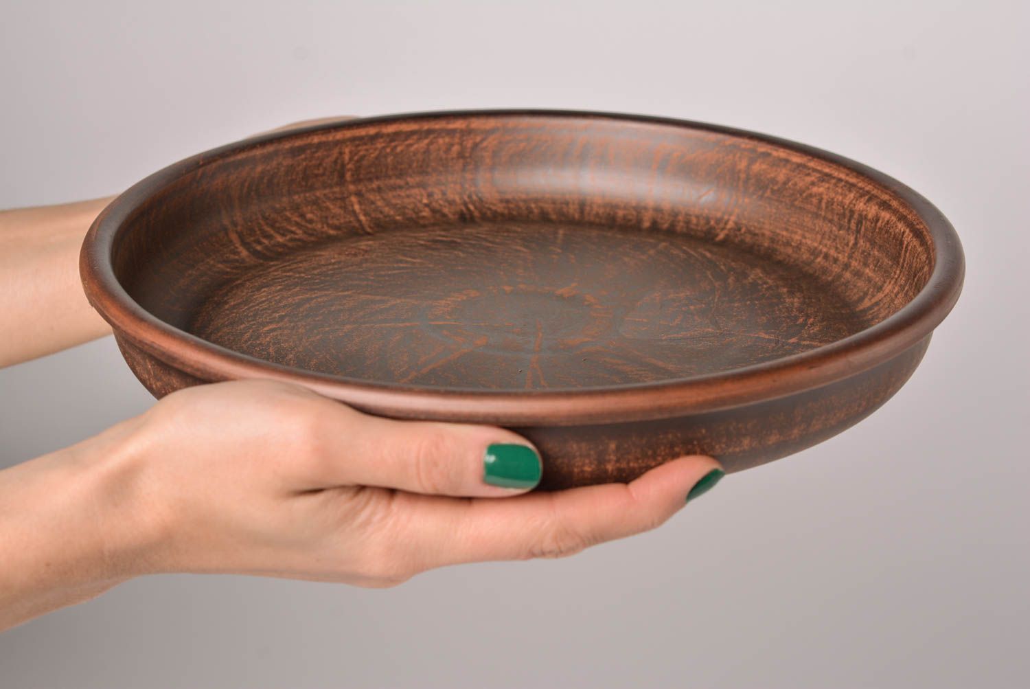 Handgefertigt Teller Keramik runder Teller Keramik Geschirr Küchen Zubehör foto 2