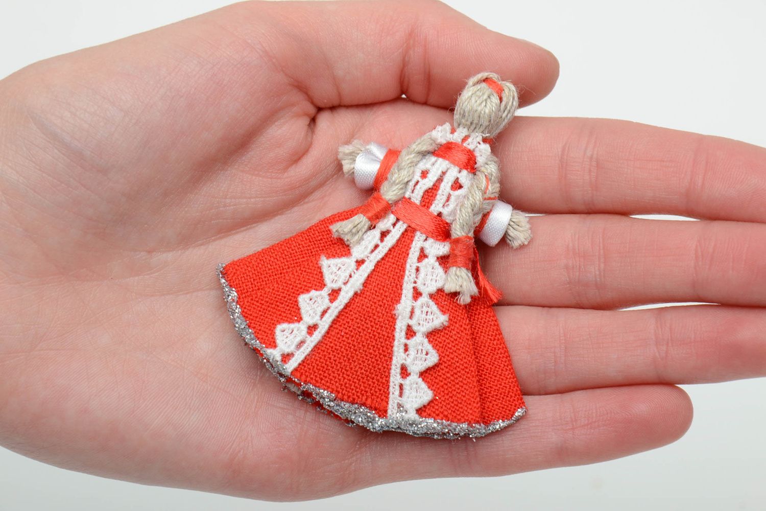 Textile fridge magnet in the shape of doll photo 5