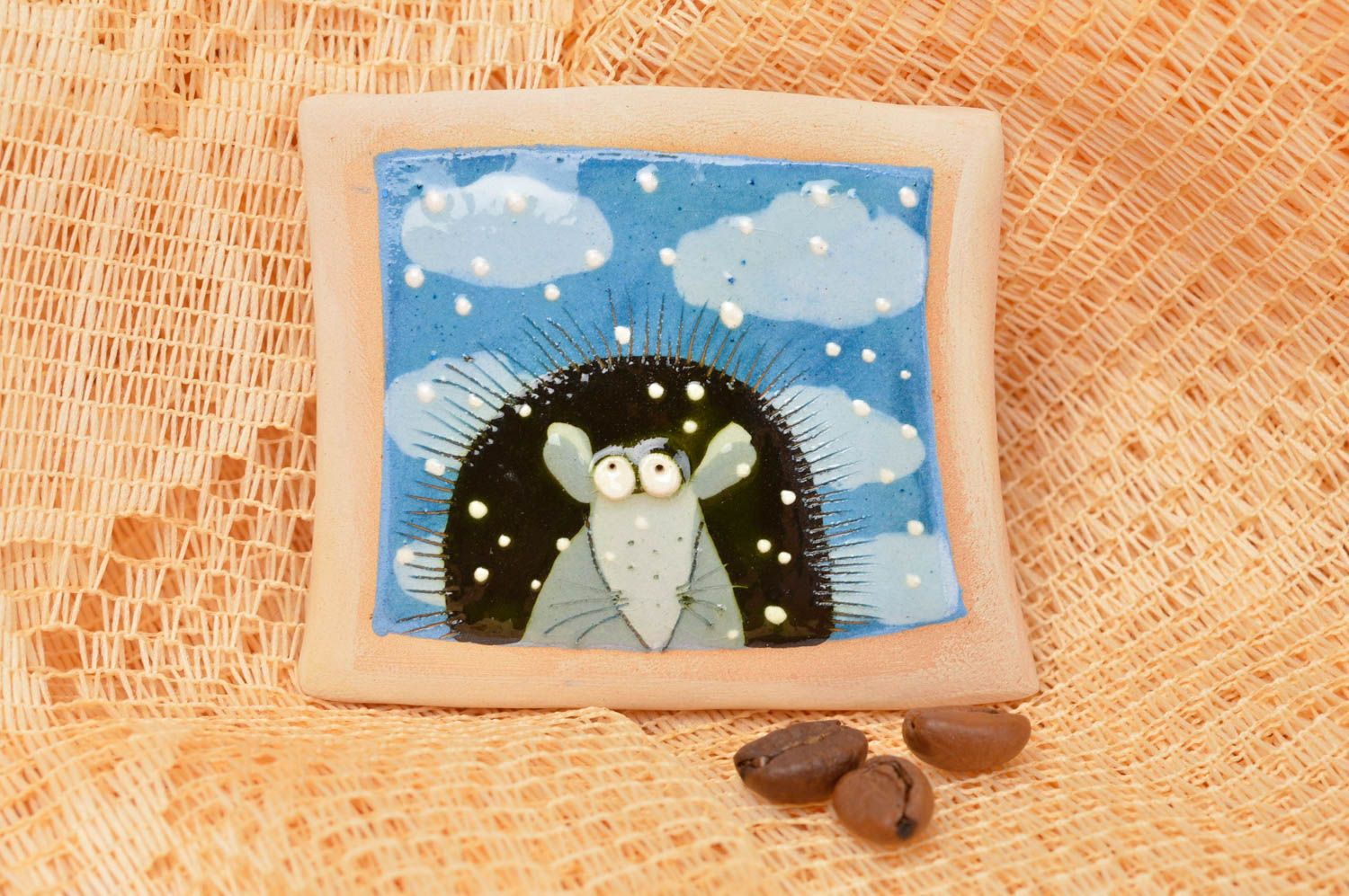 Funny mouse fridge magnet stylish ceramic souvenir designer fridge magnet photo 1