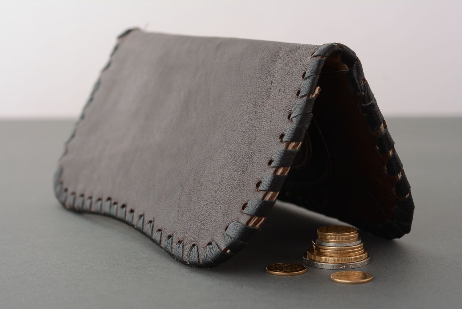 Homemade leather wallet photo 5