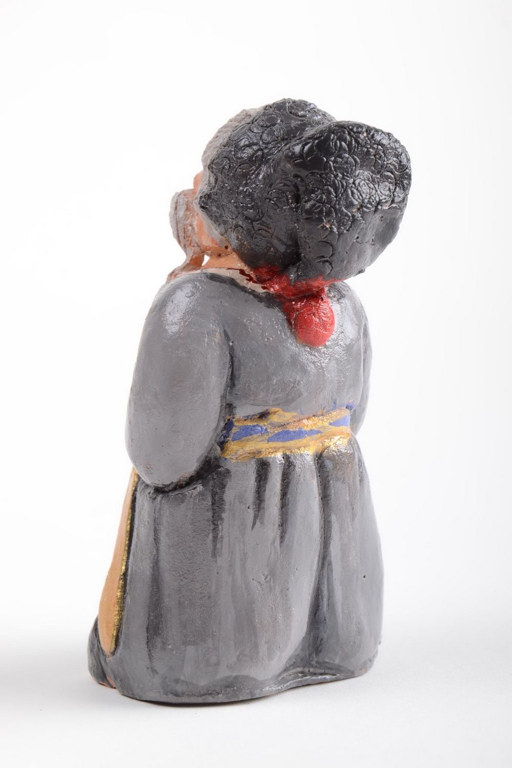Расписная керамическая статуэтка ручной работы из гончарной глины Казак фото 4