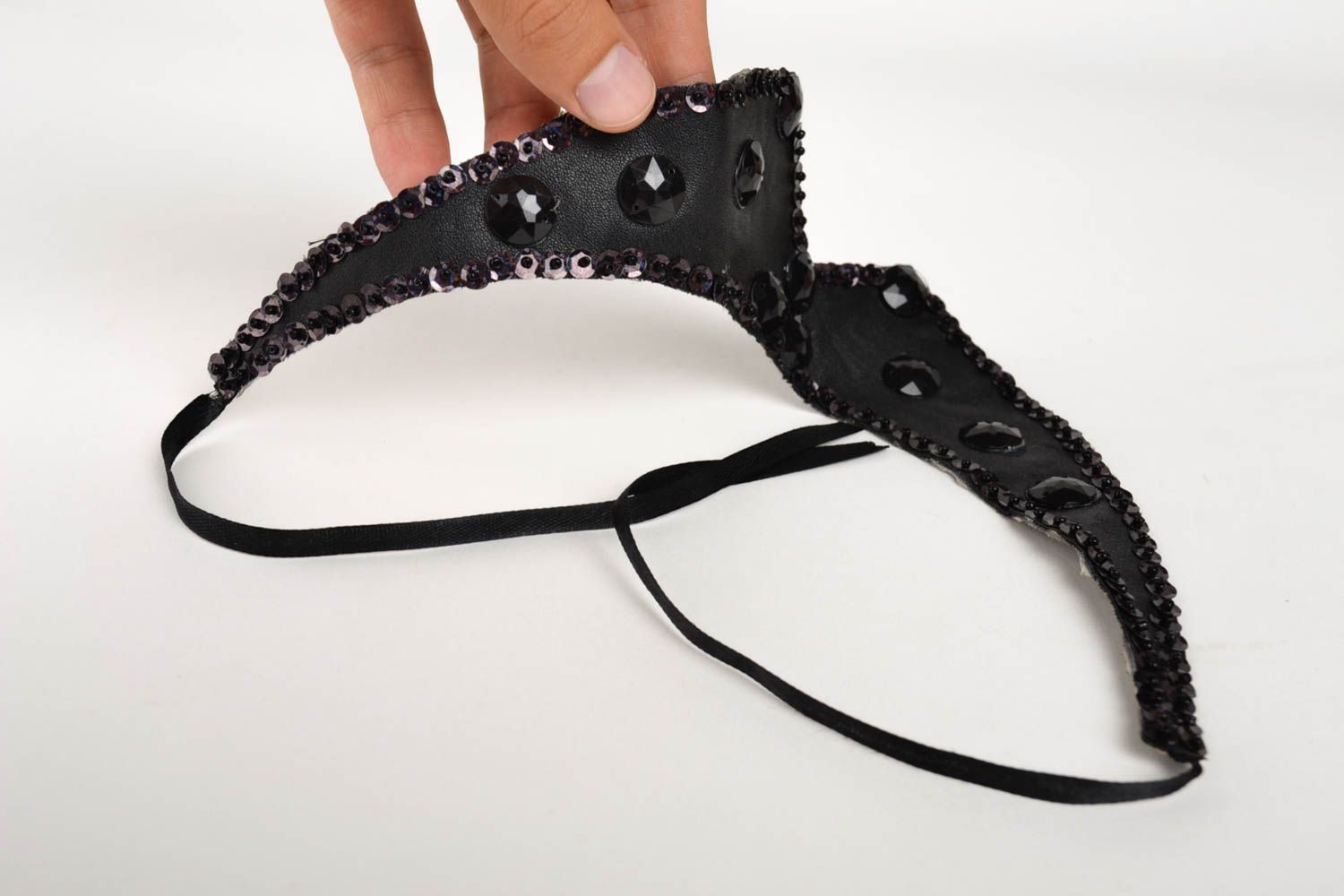 Damen Kragen handgefertigt Collier Halskette Halsschmuck für Damen dunkel foto 5