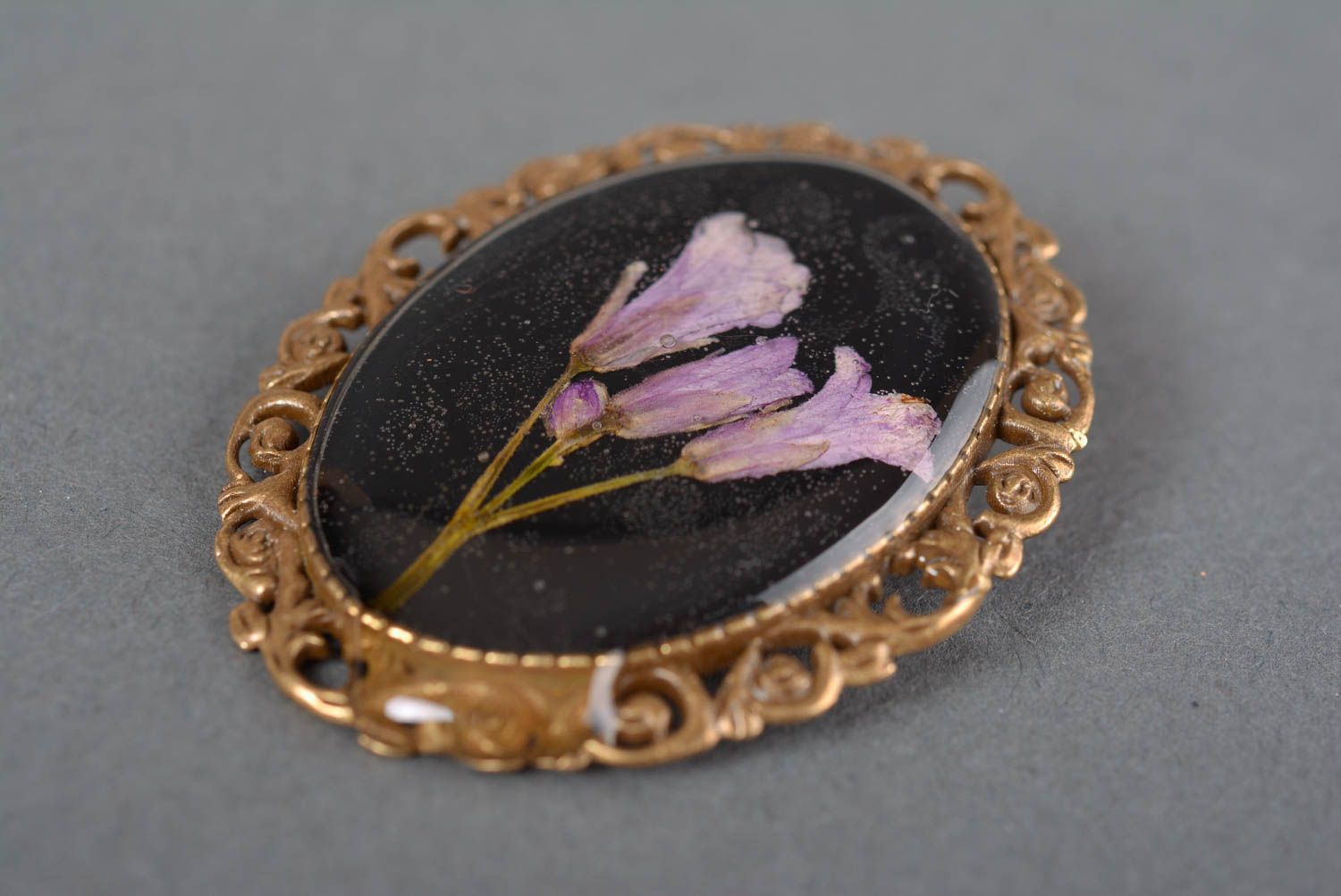 Brooch handmade real flower jewelry epoxy resin brooch pin fashion accessories photo 5