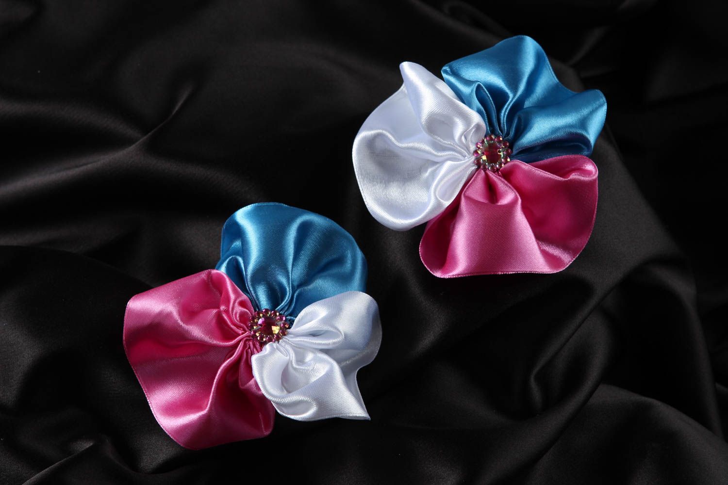 Handmade hair accessories kanzashi flowers cool hair ties gifts for women  photo 1