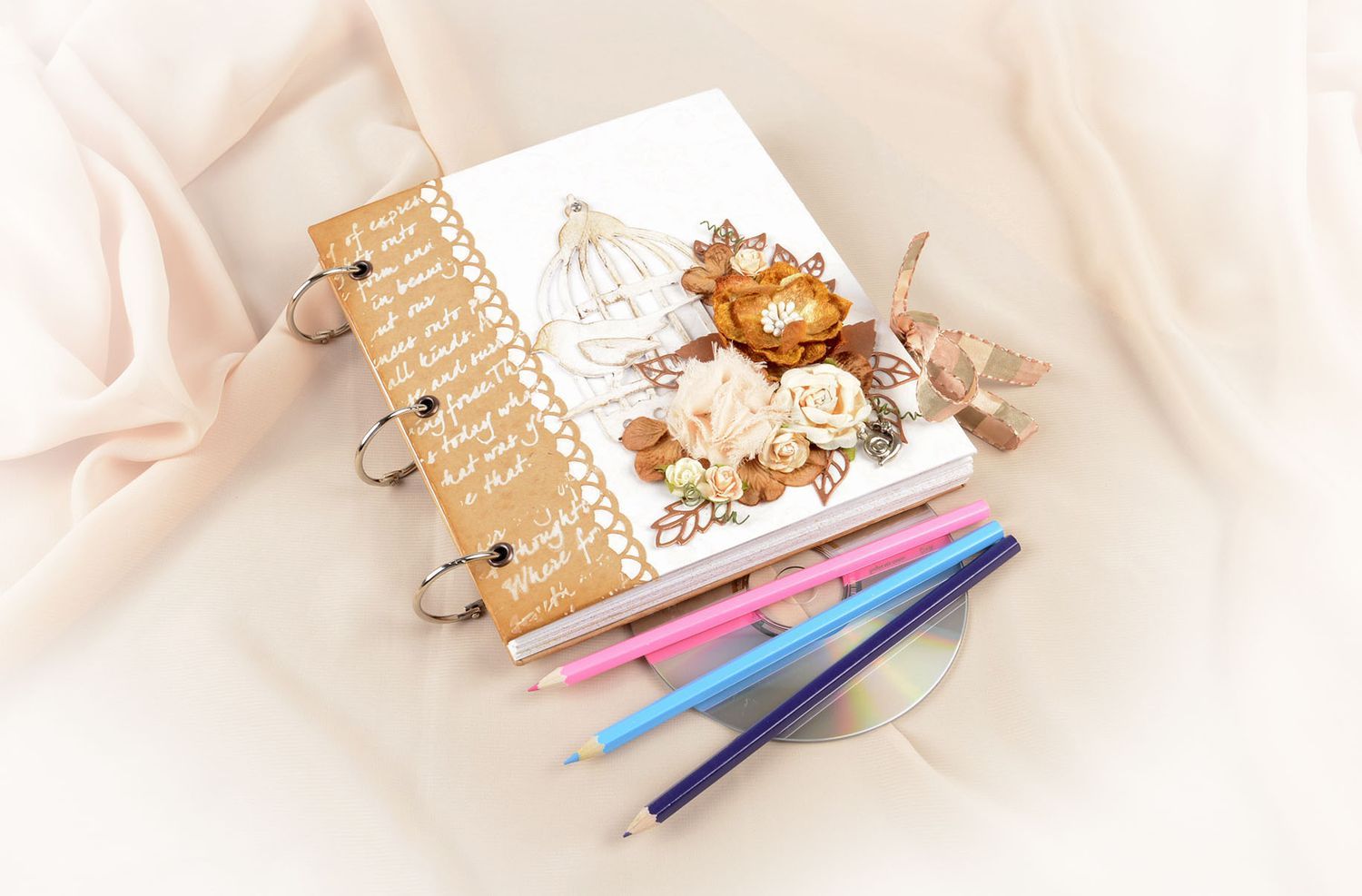 Handmade wedding gift designer notepad notebook for wedding wishes gift for girl photo 5