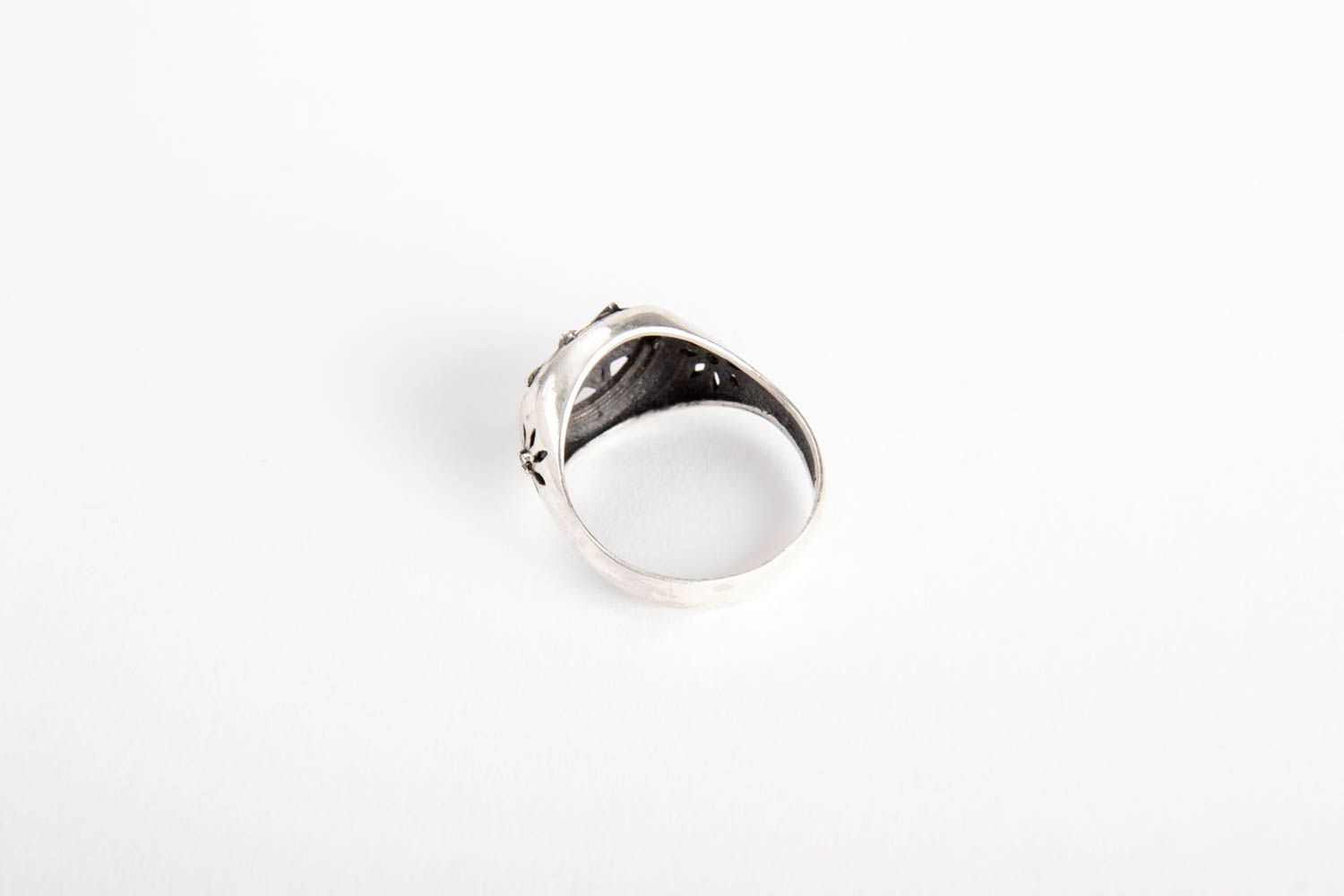 Украшение ручной работы мужское серебряное кольцо дизайнерское украшение фото 3