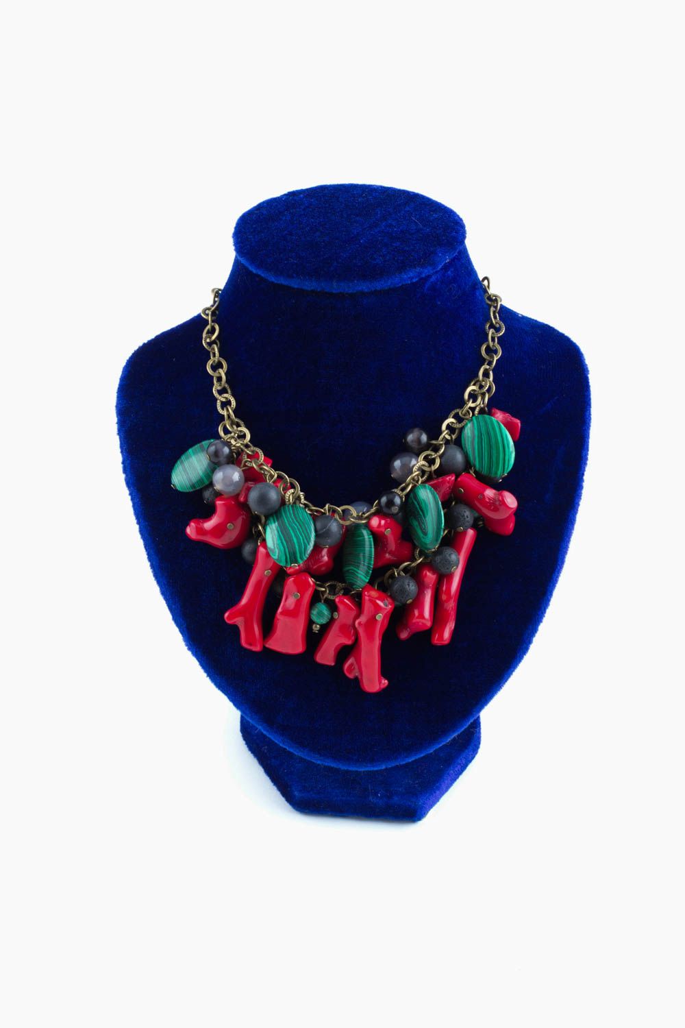 Handmade trendy necklace bright stylish massive necklace elegant jewelry photo 2