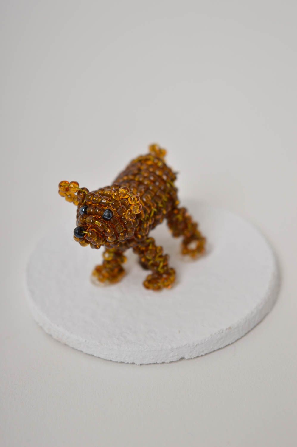 Handmade beaded animal figurine miniature figurine for decorative use only photo 3