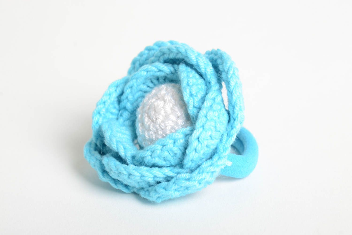 Beautiful handmade crochet scrunchie hair tie flowers in hair gifts for her photo 2