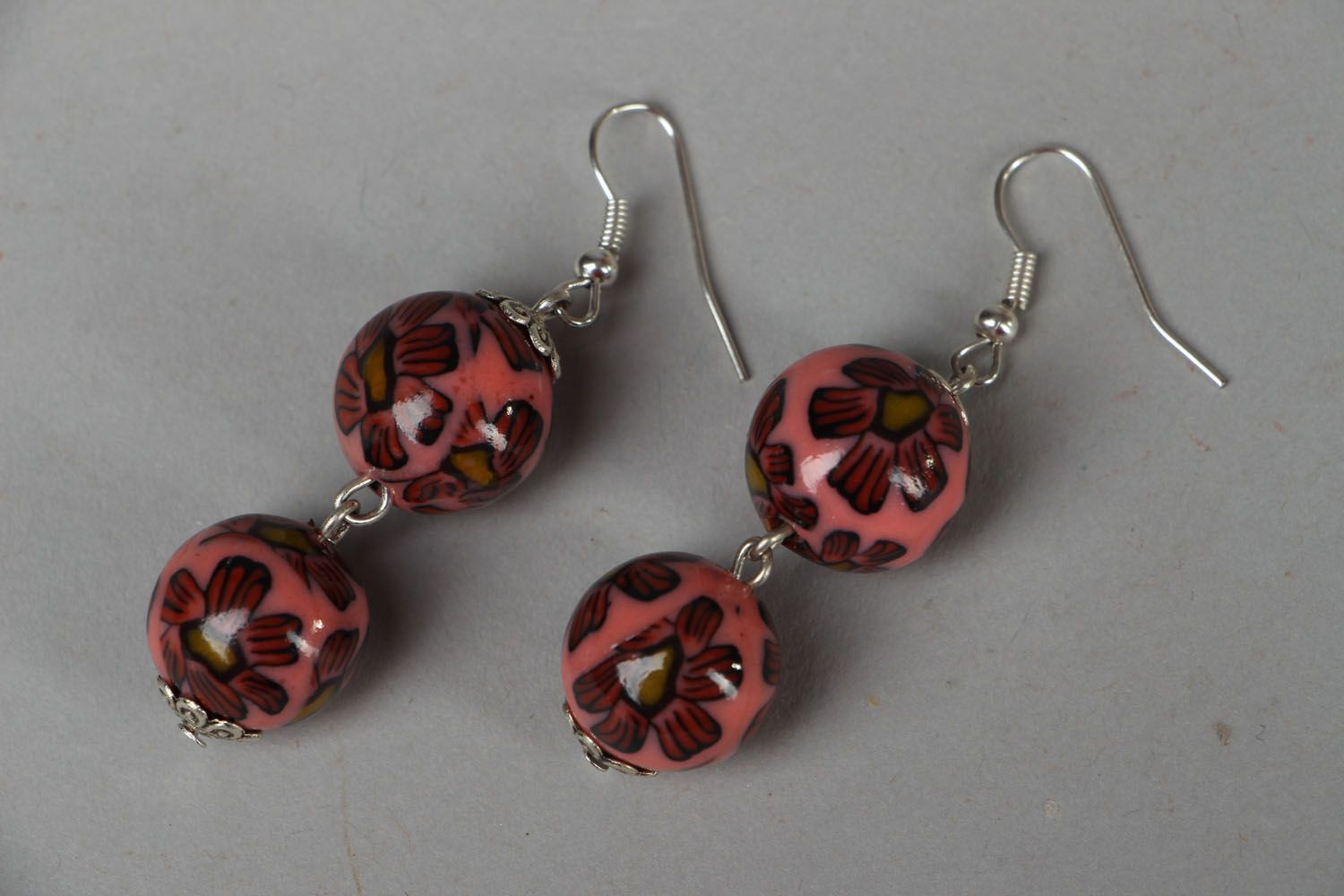 Earrings with beads photo 1