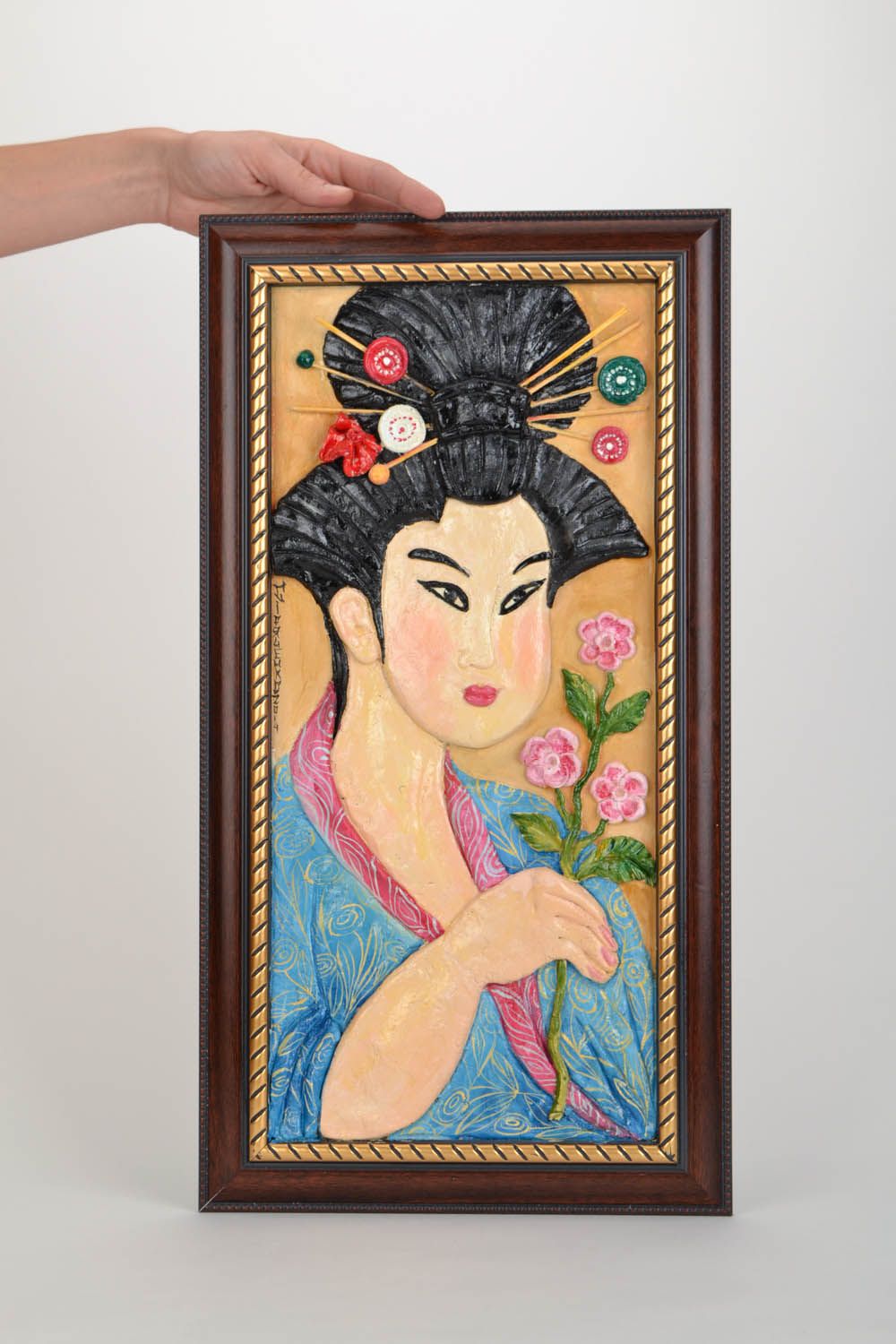 Panneau décoratif mural en pâte salée Japonaise photo 2