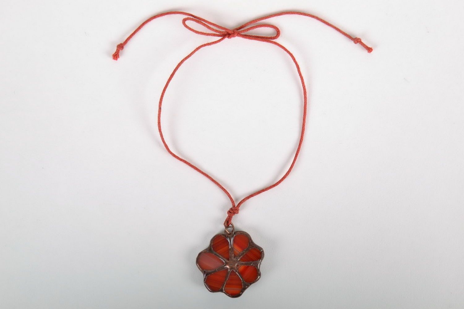 Stained glass pendant Flower photo 3