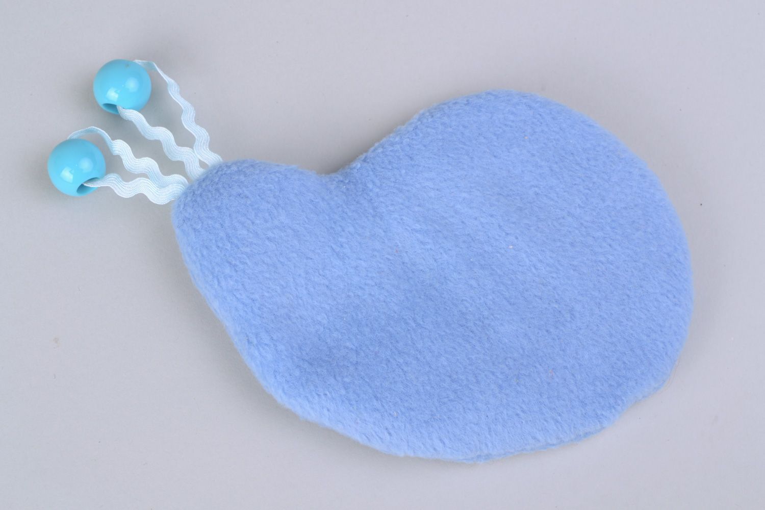 Jouet d'éveil pour enfant en tissu fait main design original bleu Escargot photo 4