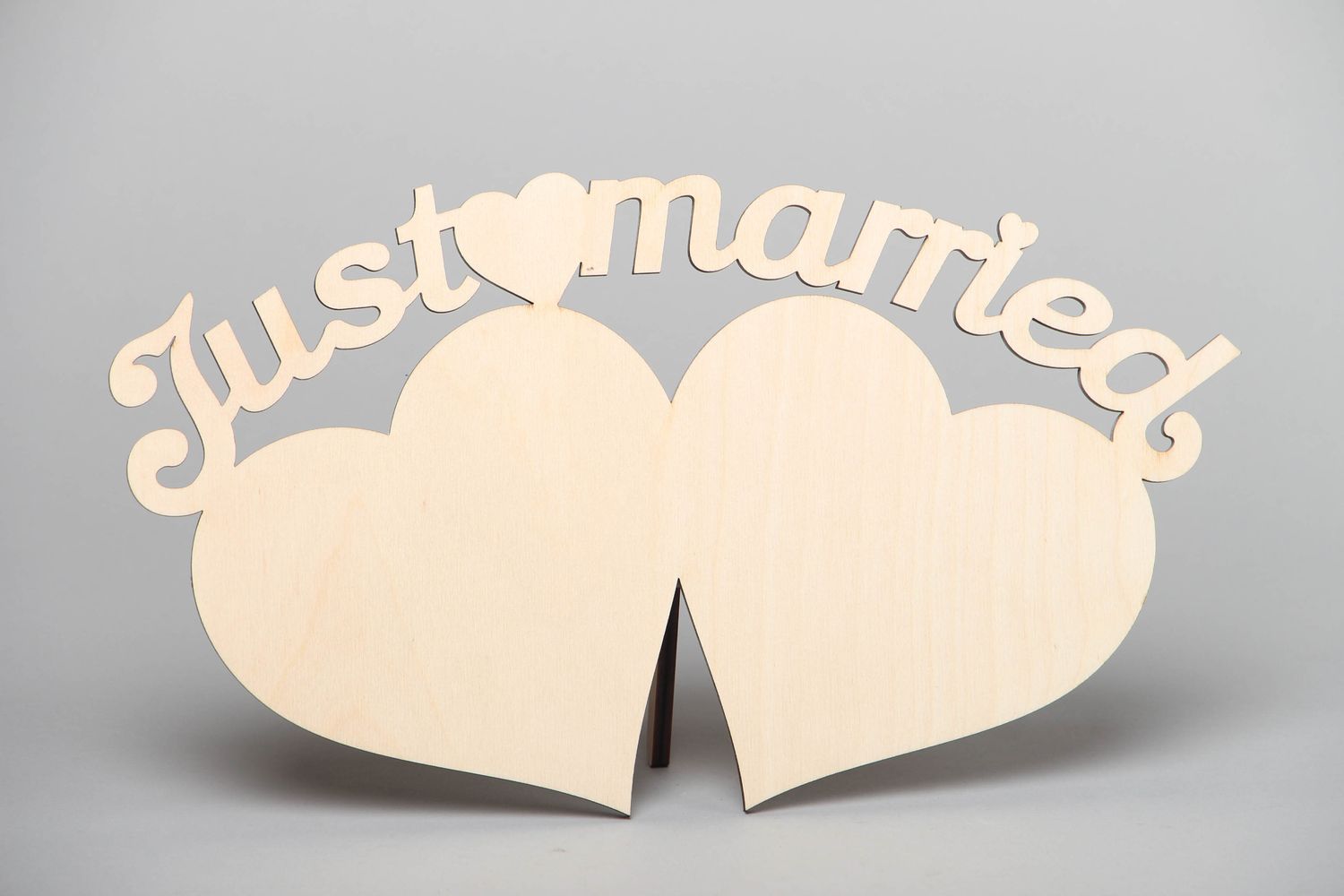 Plywood blank photo frame for painting or decoupage Just Married photo 1