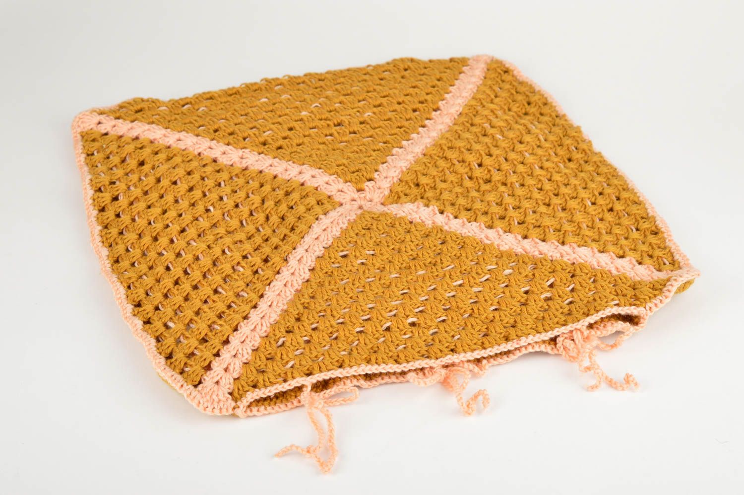 Handmade pillowcase knitted pillowcase handmade bedding present for lady photo 4