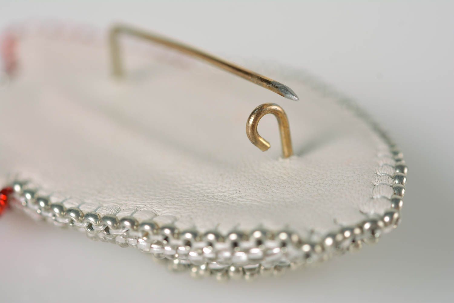 Handmade brooch designer brooch glass brooch beaded brooch unusual accessory photo 5