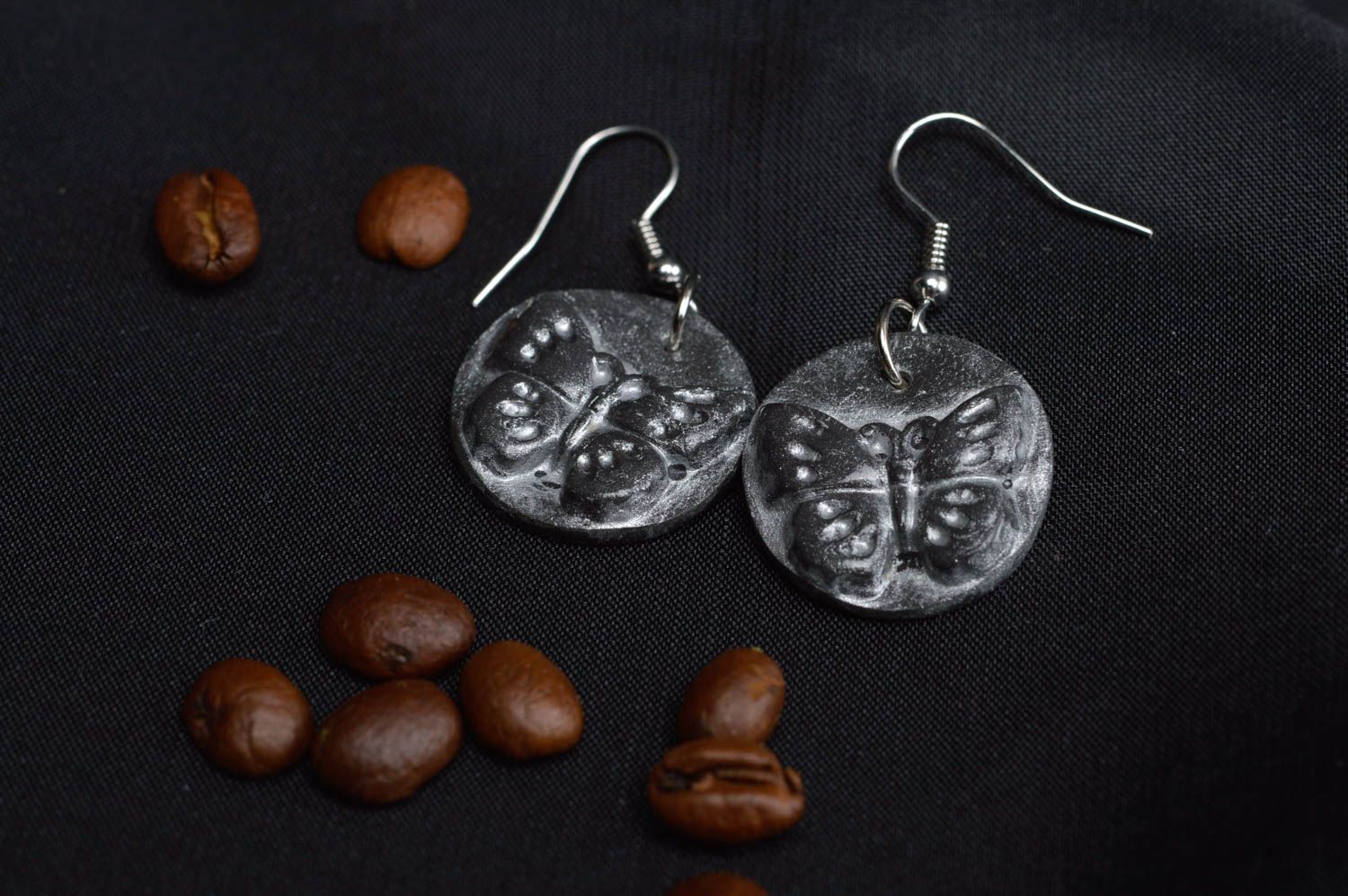 Earrings made of polymer clay handmade earrings stylish accessory for women photo 1