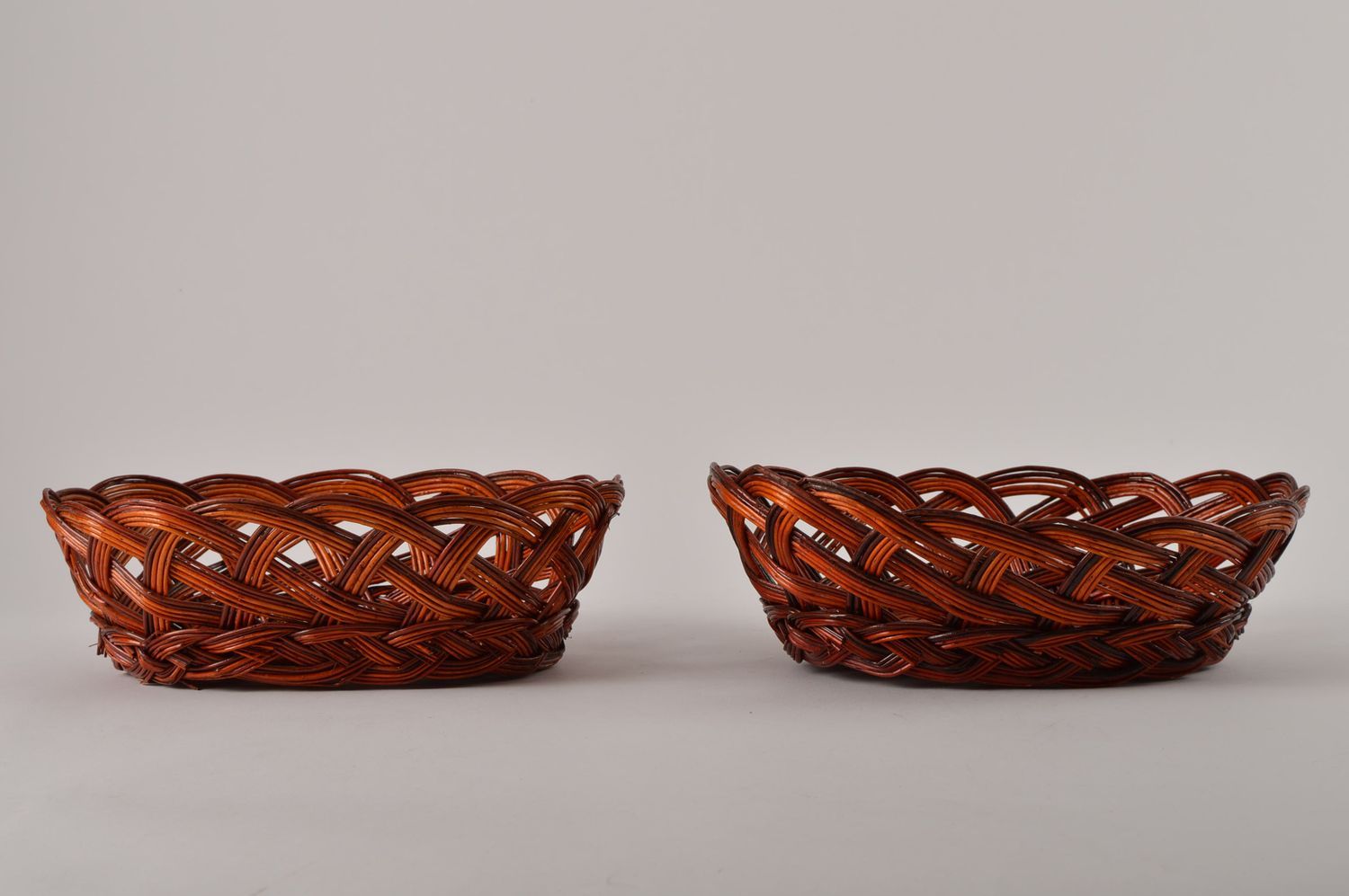 Handmade designer wooden baskets 2 stylish baskets for bread kitchen accessory photo 3