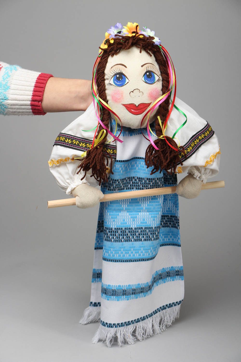 Accroche-torchon original en forme de poupée fait main photo 4