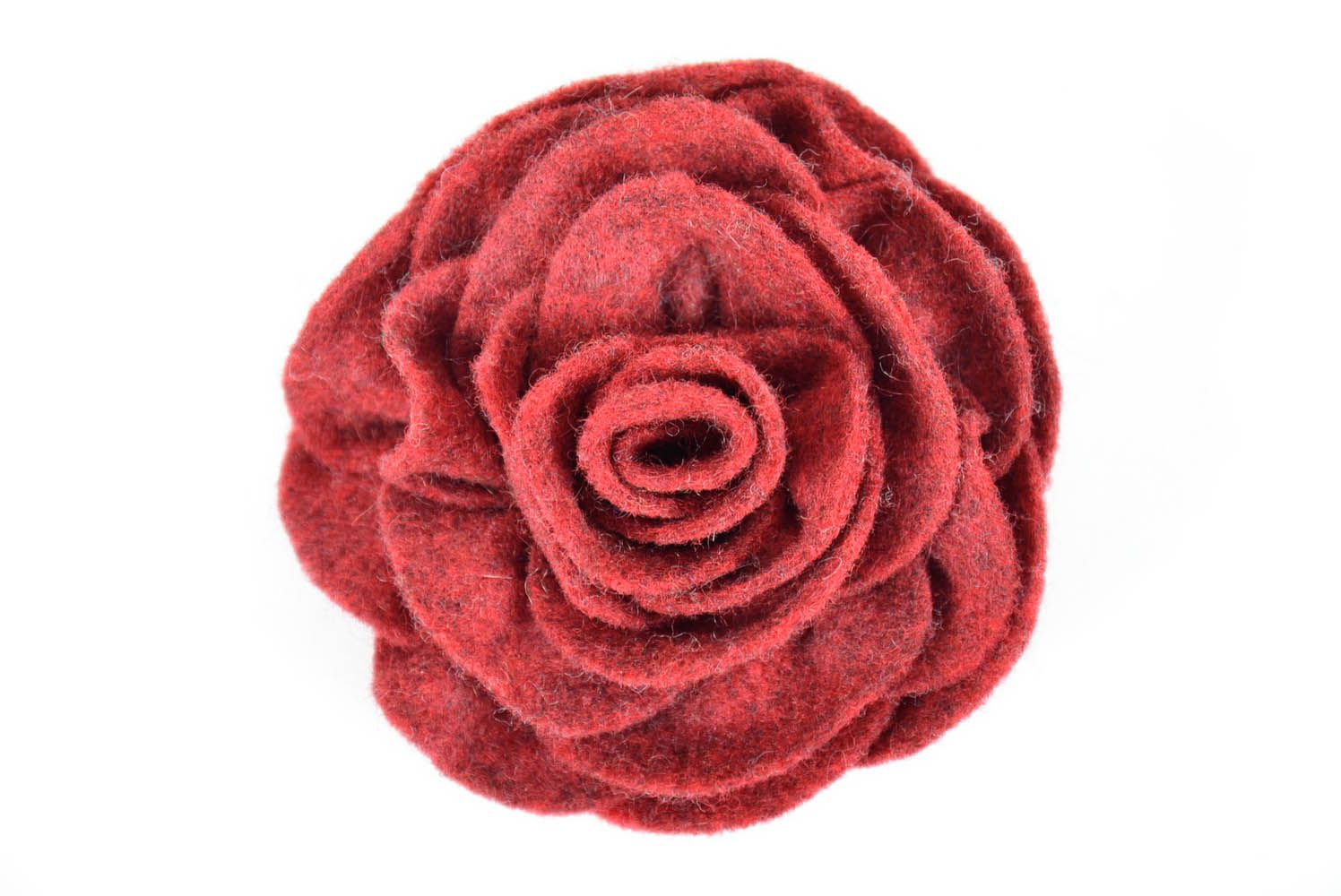 Brooch Wine Colored Rose photo 2
